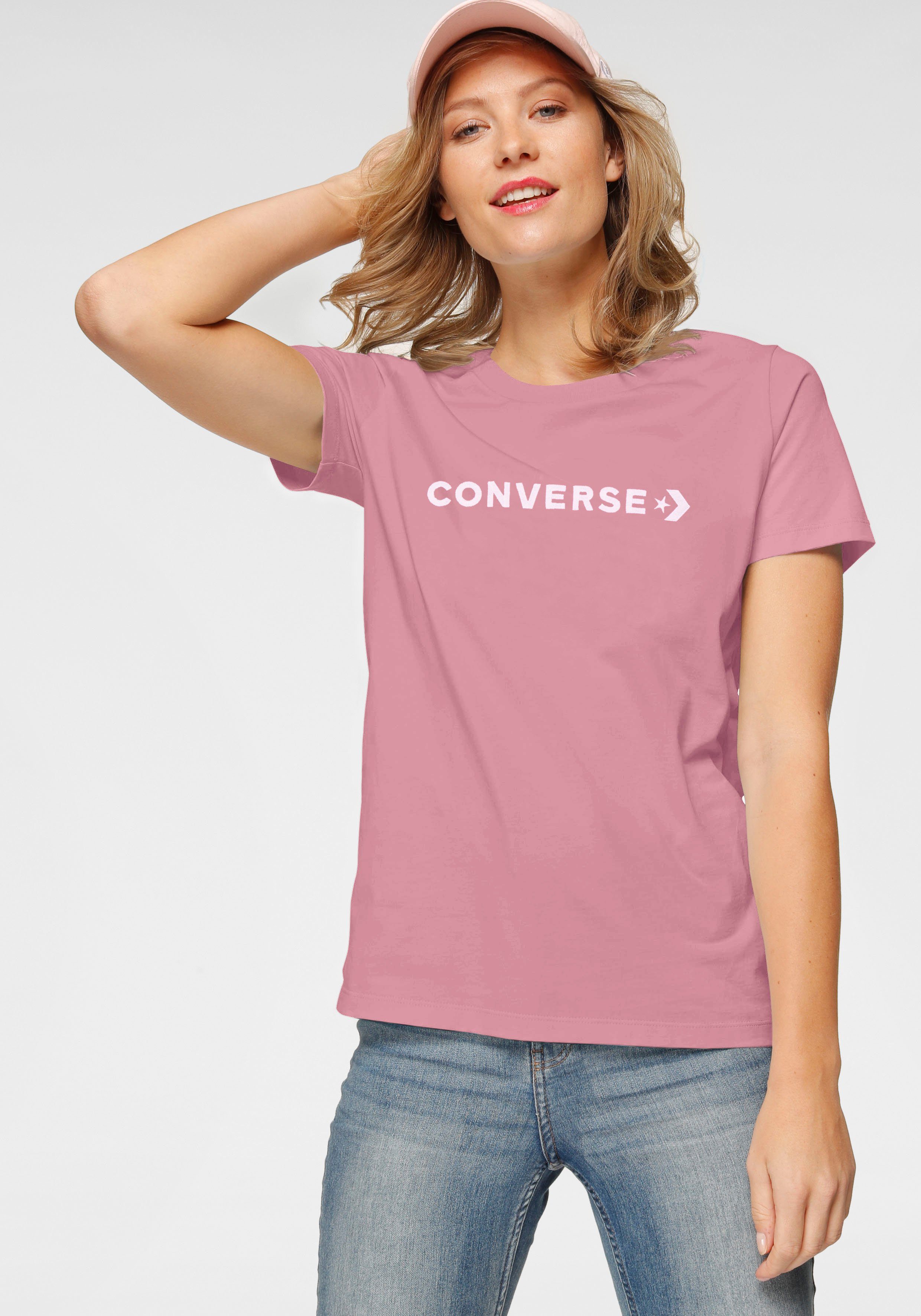 NU 20% KORTING: Converse T-shirt OS WORDMARK TEE