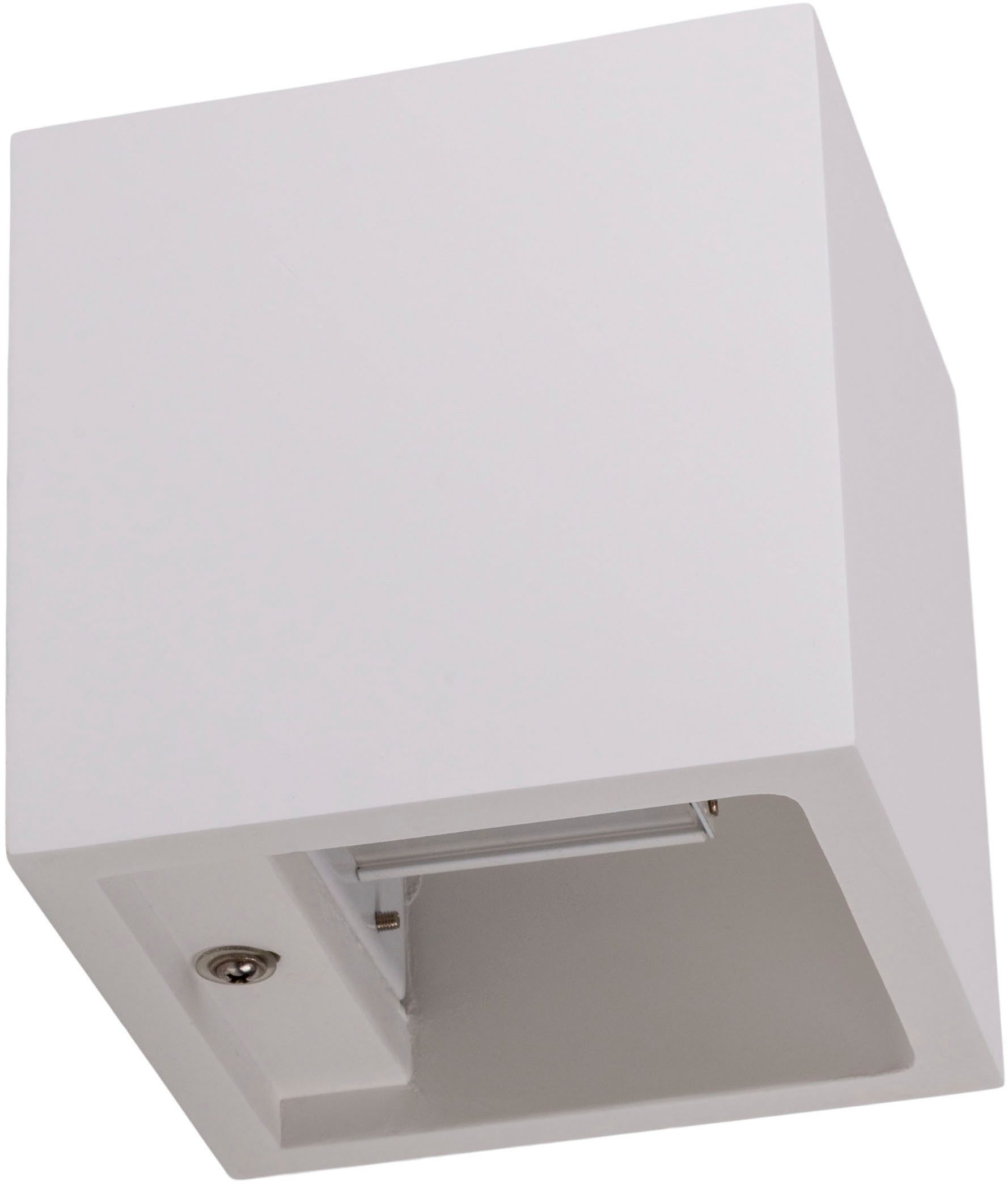 näve Led-wandlamp Wanna incl. 2x 3w cree xp led, l: 11,5cm, b: 11,5cm, h: 11,5cm, gips, wit (1 stuk)