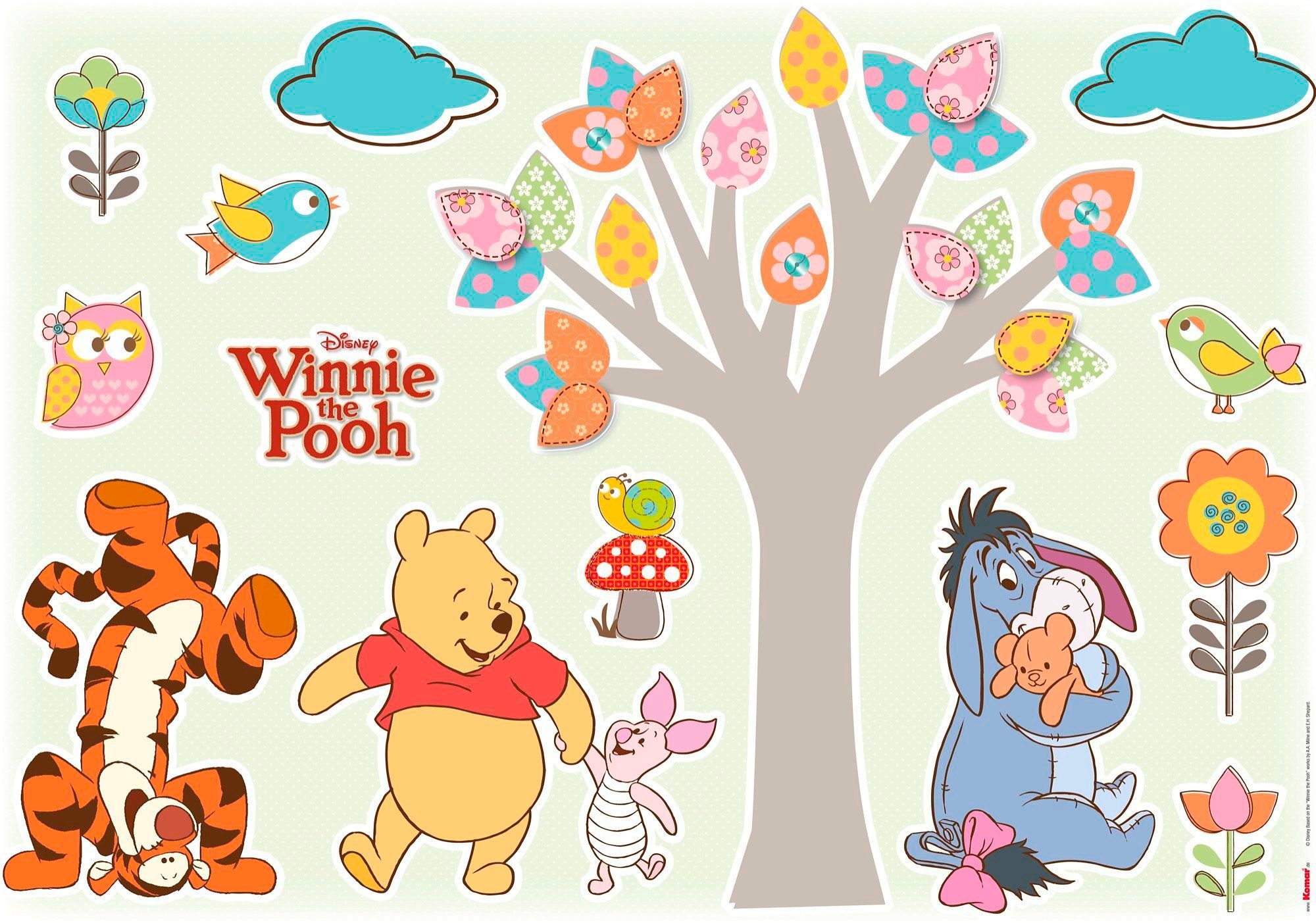 Komar Wandfolie Winnie Pooh Nature Lovers 50x70 cm (breedte x hoogte), zelfklevende...