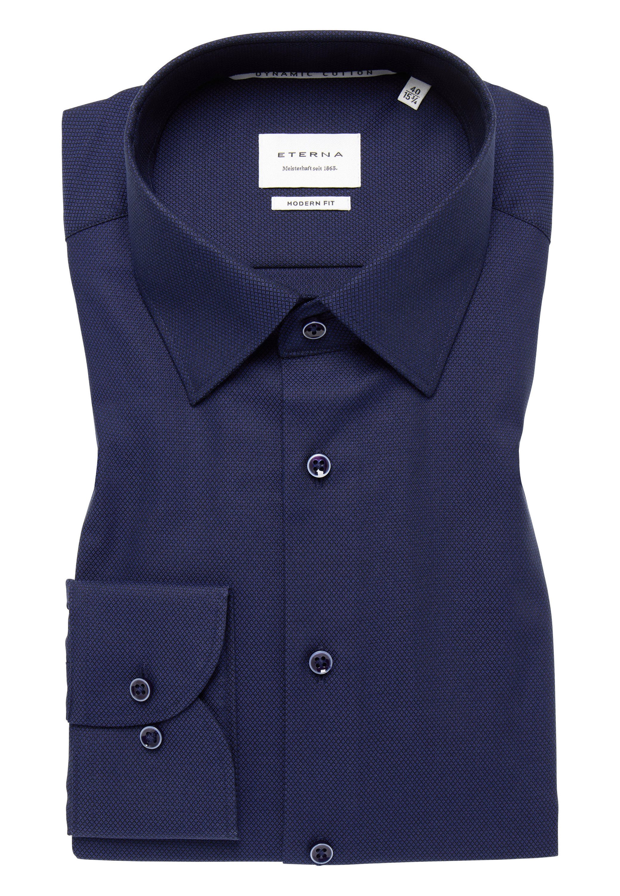 Eterna Overhemd met lange mouwen MODERN FIT NON IRON (strijkvrij)