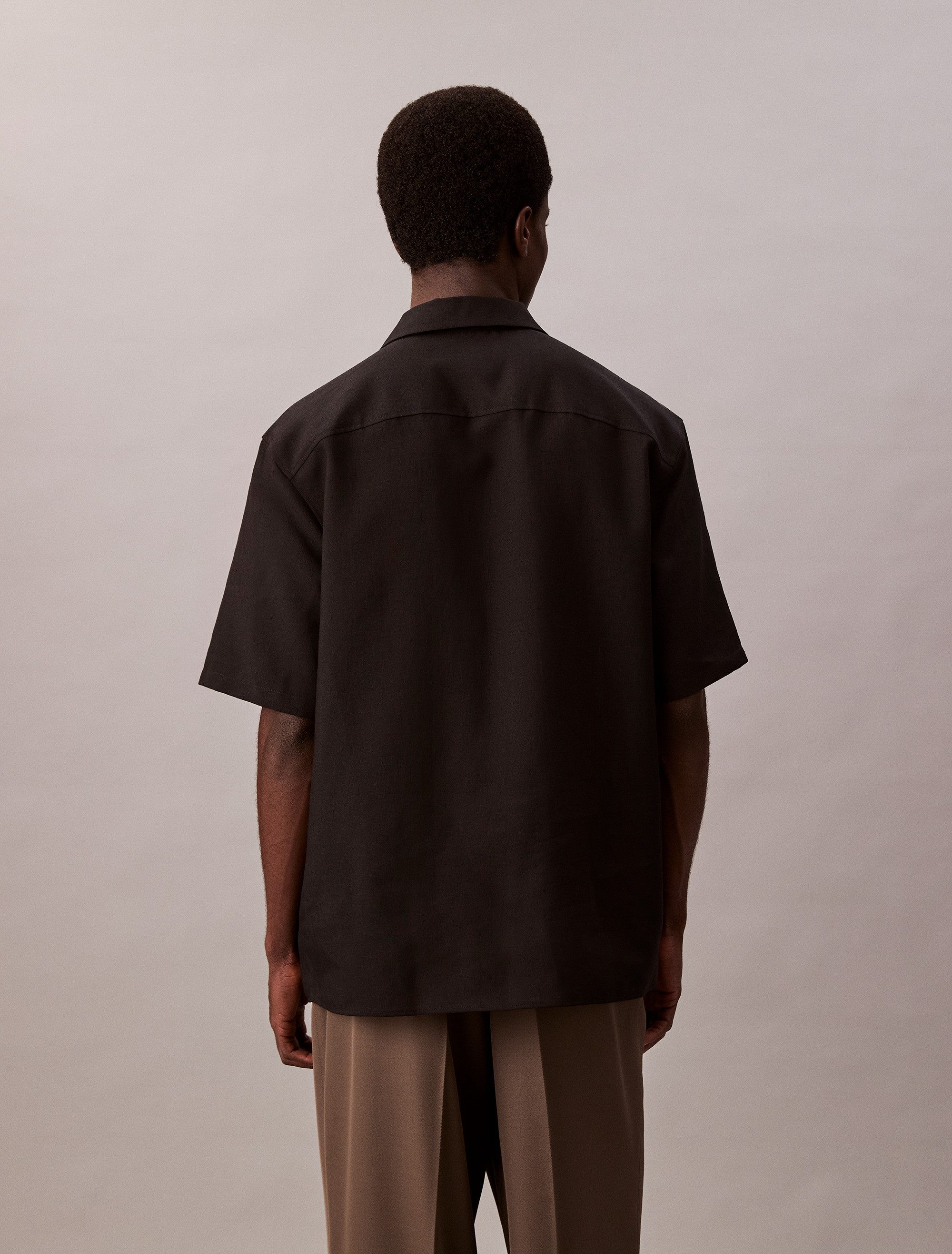 Calvin Klein Overhemd met korte mouwen SS TRVLR LNN CMP ESY
