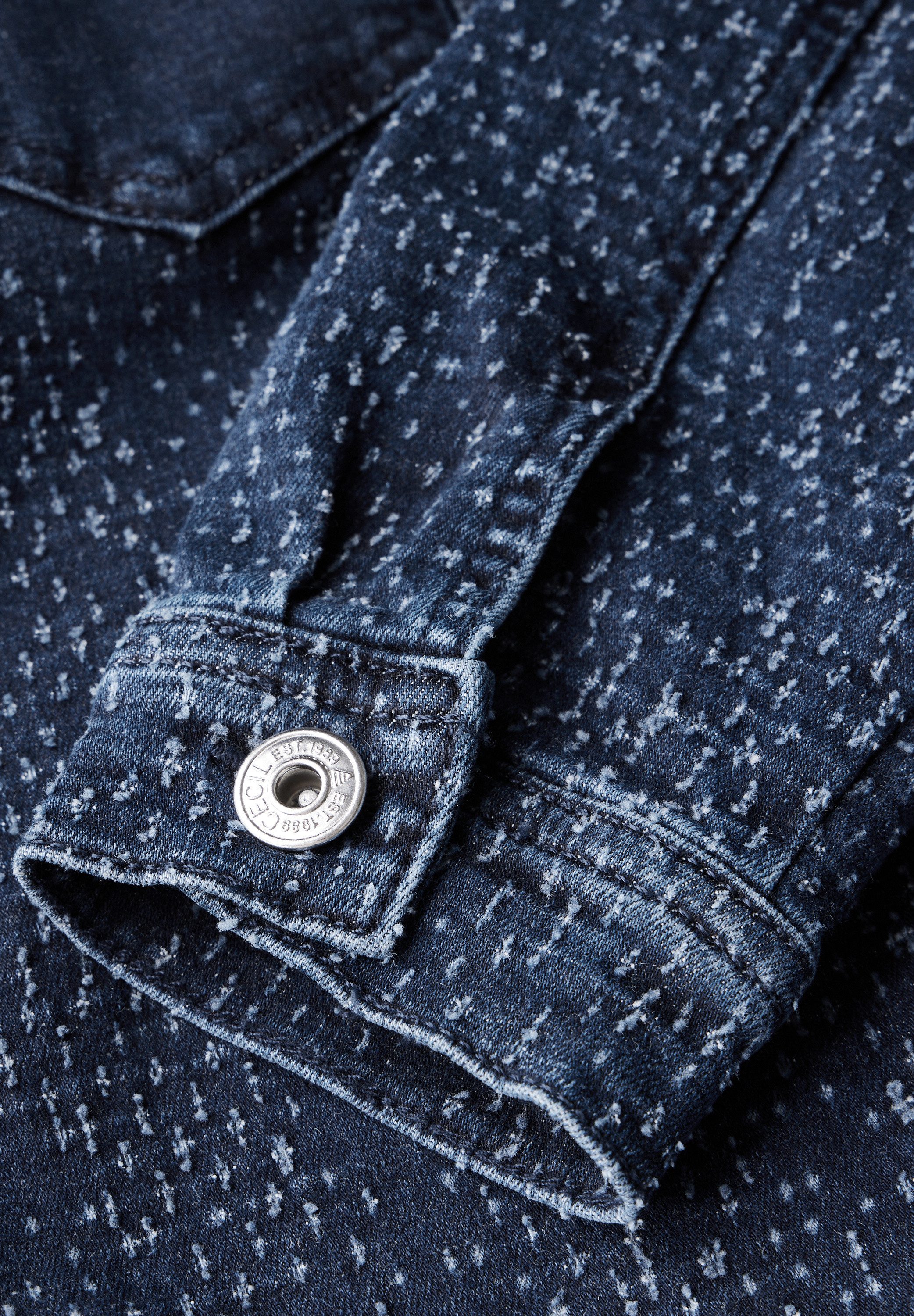 Cecil Jeansjack in bouclé look