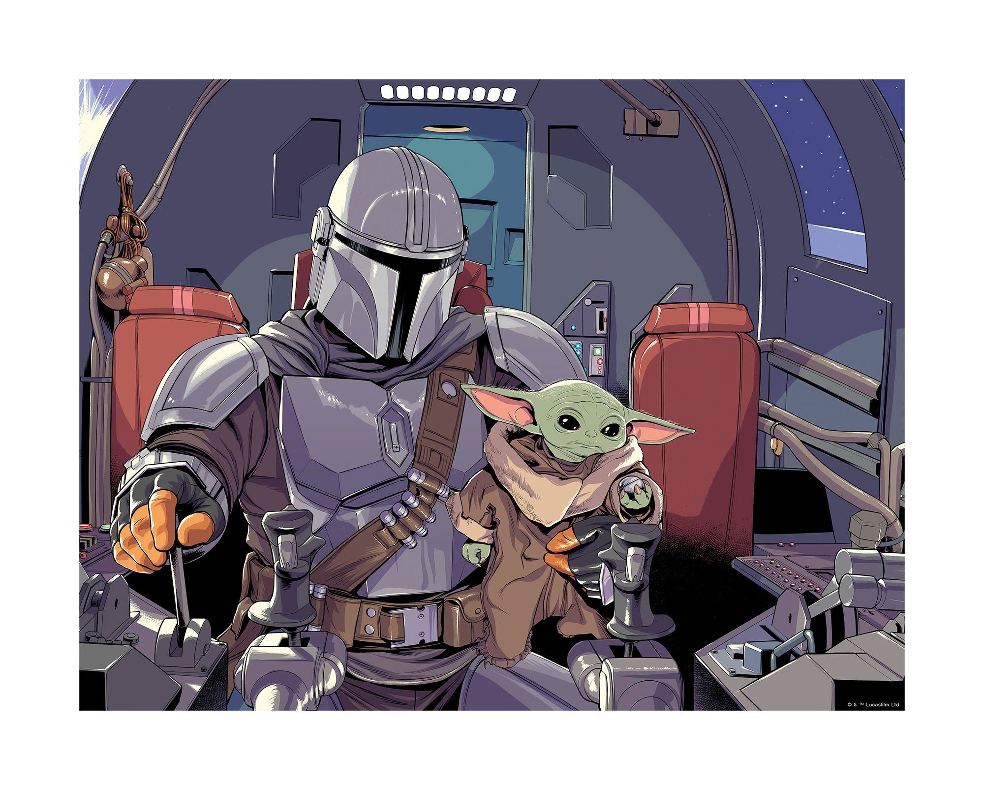 Komar Artprint Mandalorian The Child Cockpit (1 stuk)