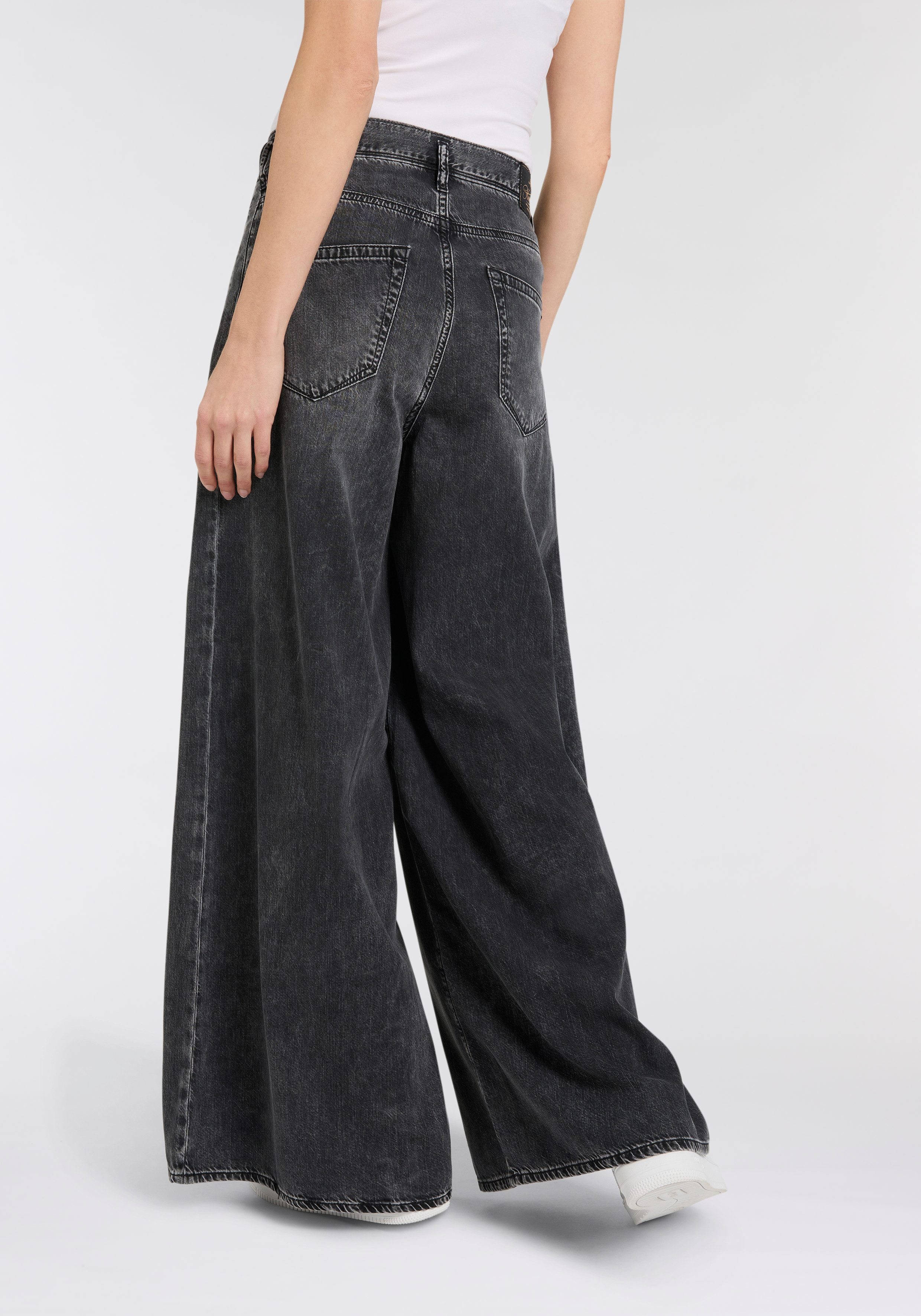 Herrlicher Wijde jeans Shyra Palazzo Denim Black