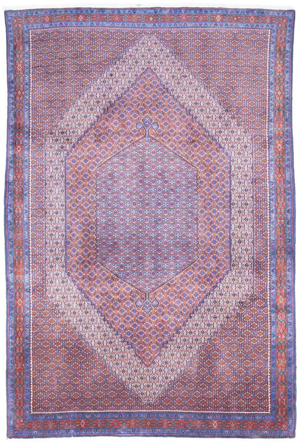 morgenland Wollen kleed Senneh medaillon rosso chiaro 300 x 190 cm Uniek exemplaar met certificaat