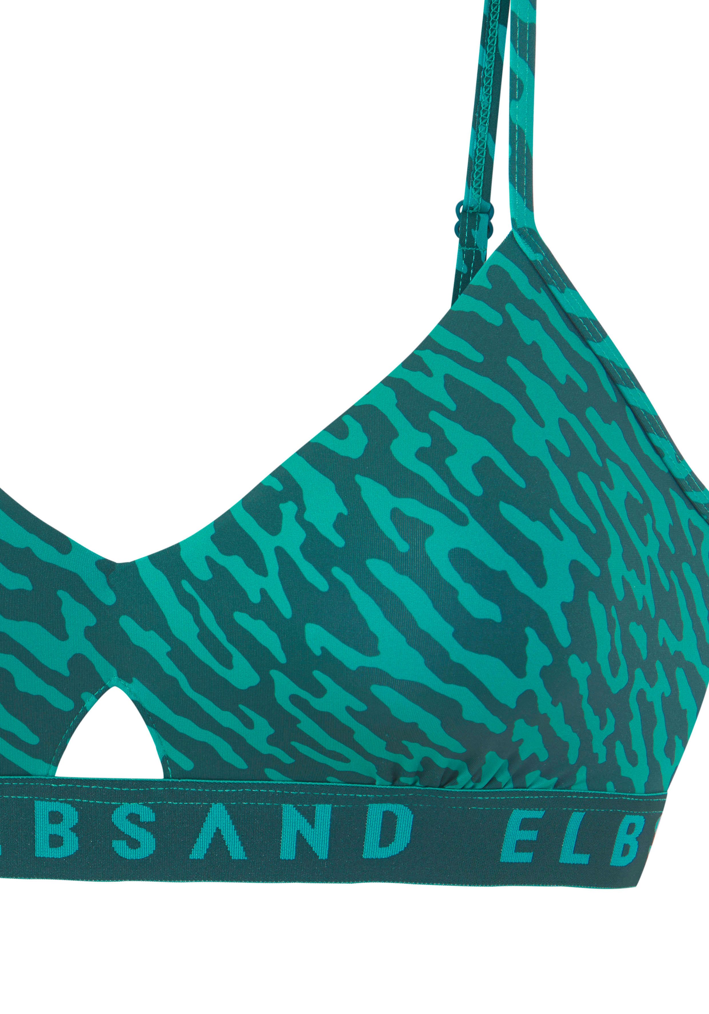 Elbsand Bustierbikini met merkopschrift