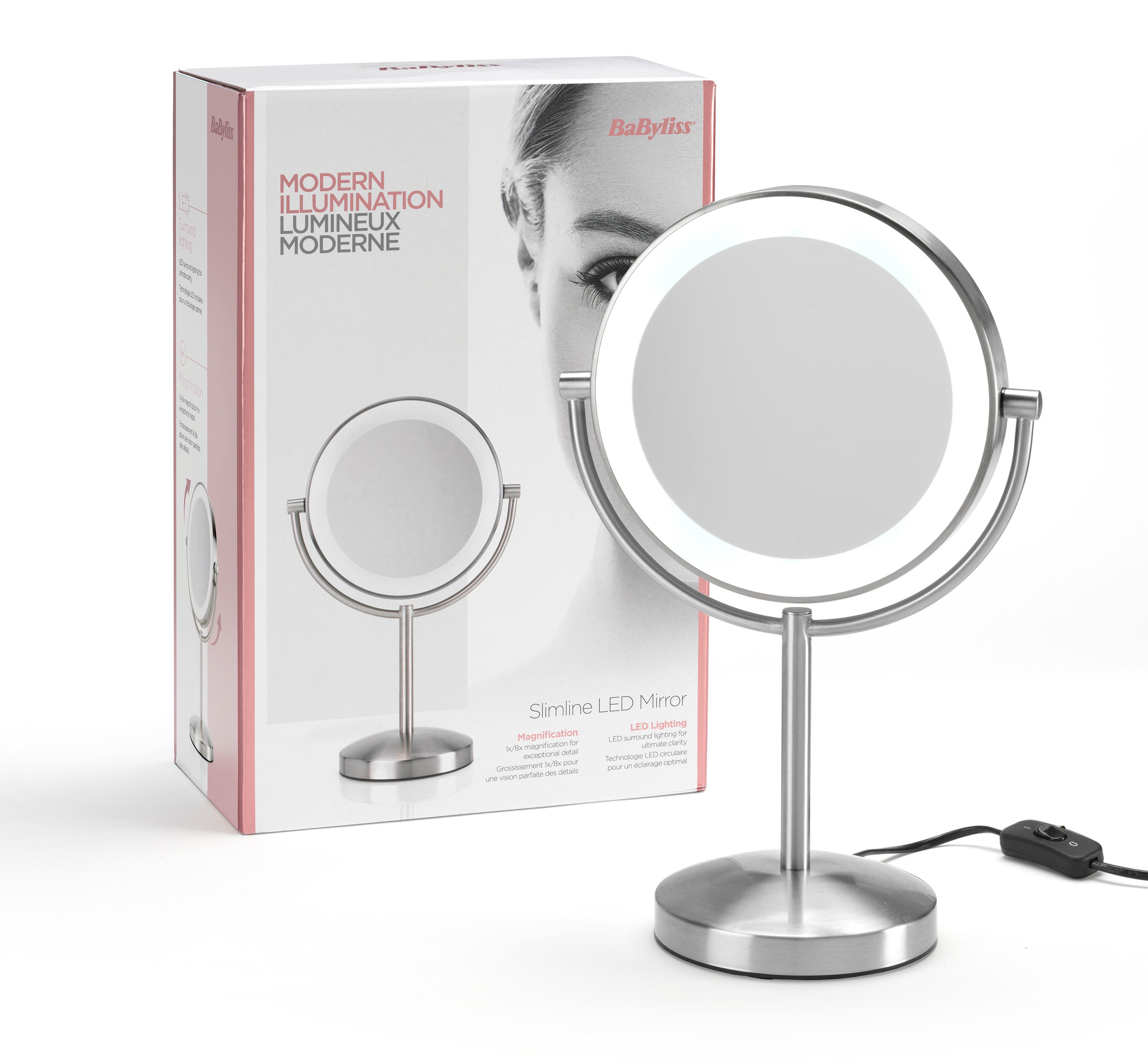 Babyliss Opmaakspiegel Slimline LED Mirror spiegels & verlichting zilver
