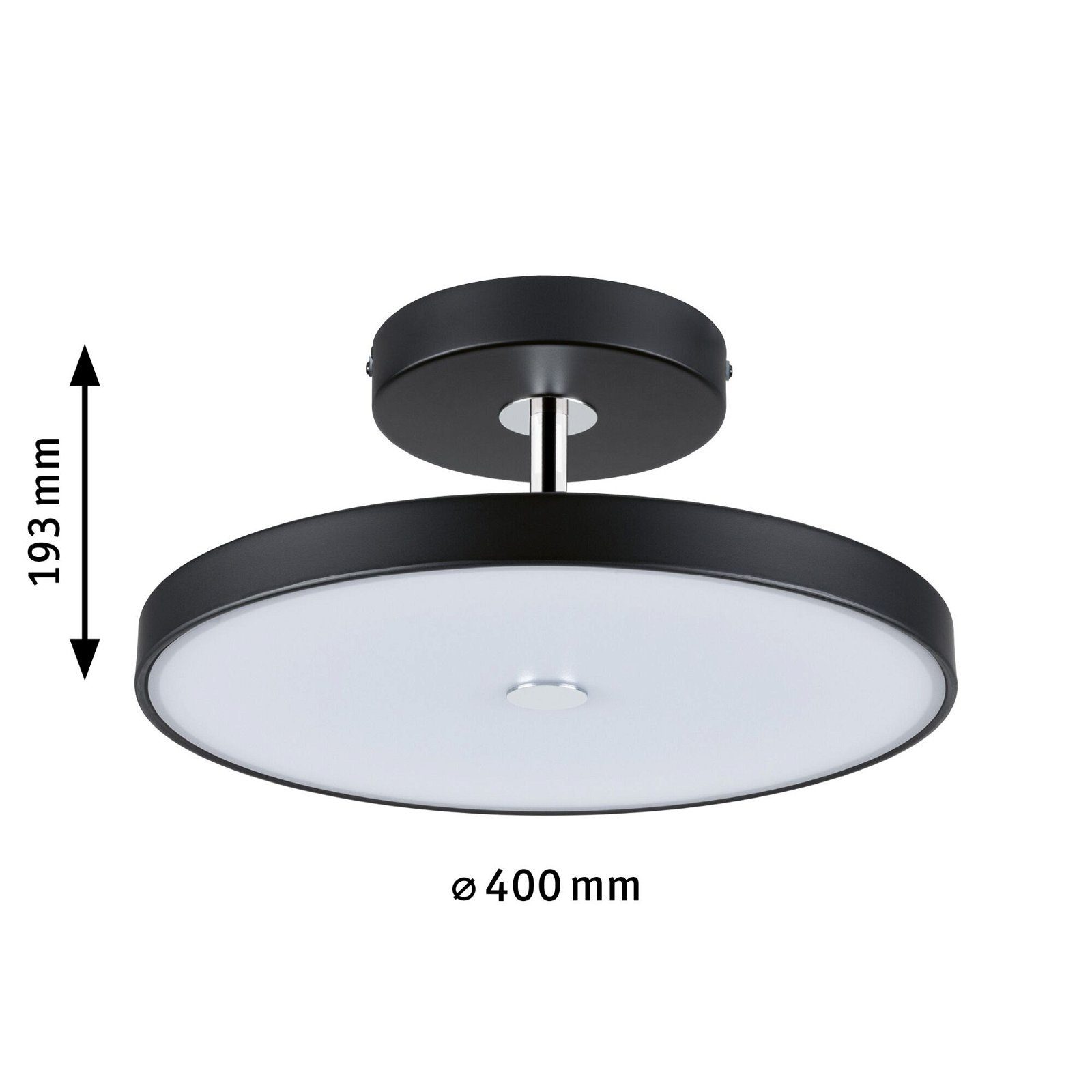 Paulmann Led-plafondlamp Hildor Smart Home Zigbee 30W 400 mm Zwart 230V Metaal/Kunststof