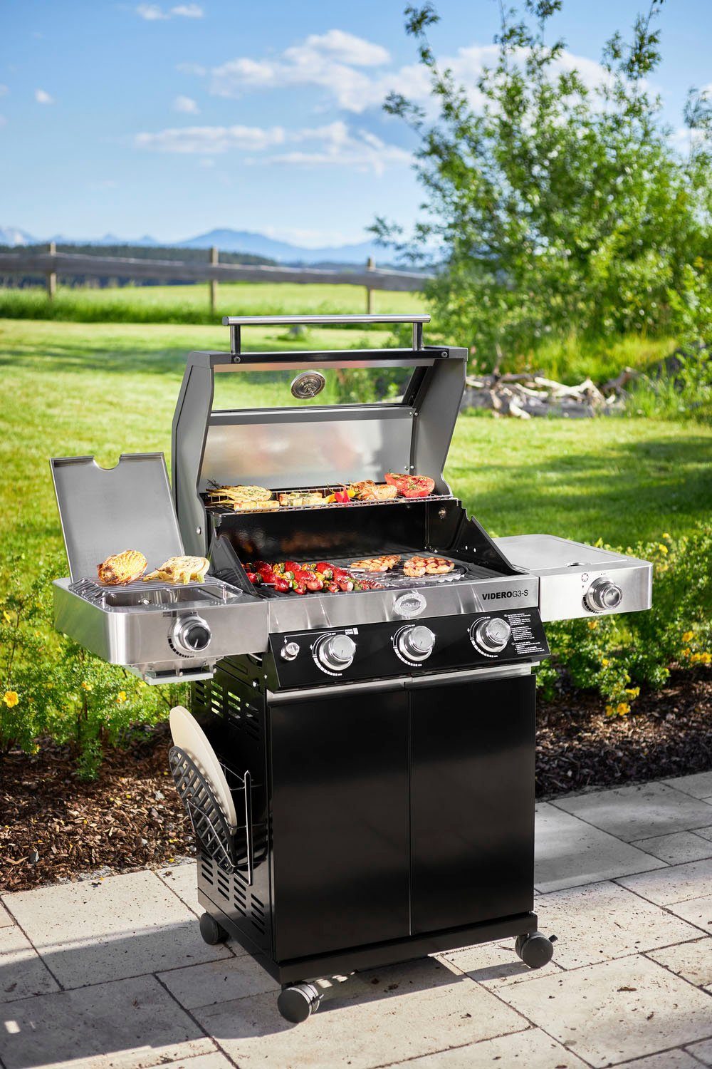 ROESLE Grillroosterhouder VARIO, 25434 Roestvrij staal houder voor VARIO grill inzetstukken, voor alle VIDERO modellen