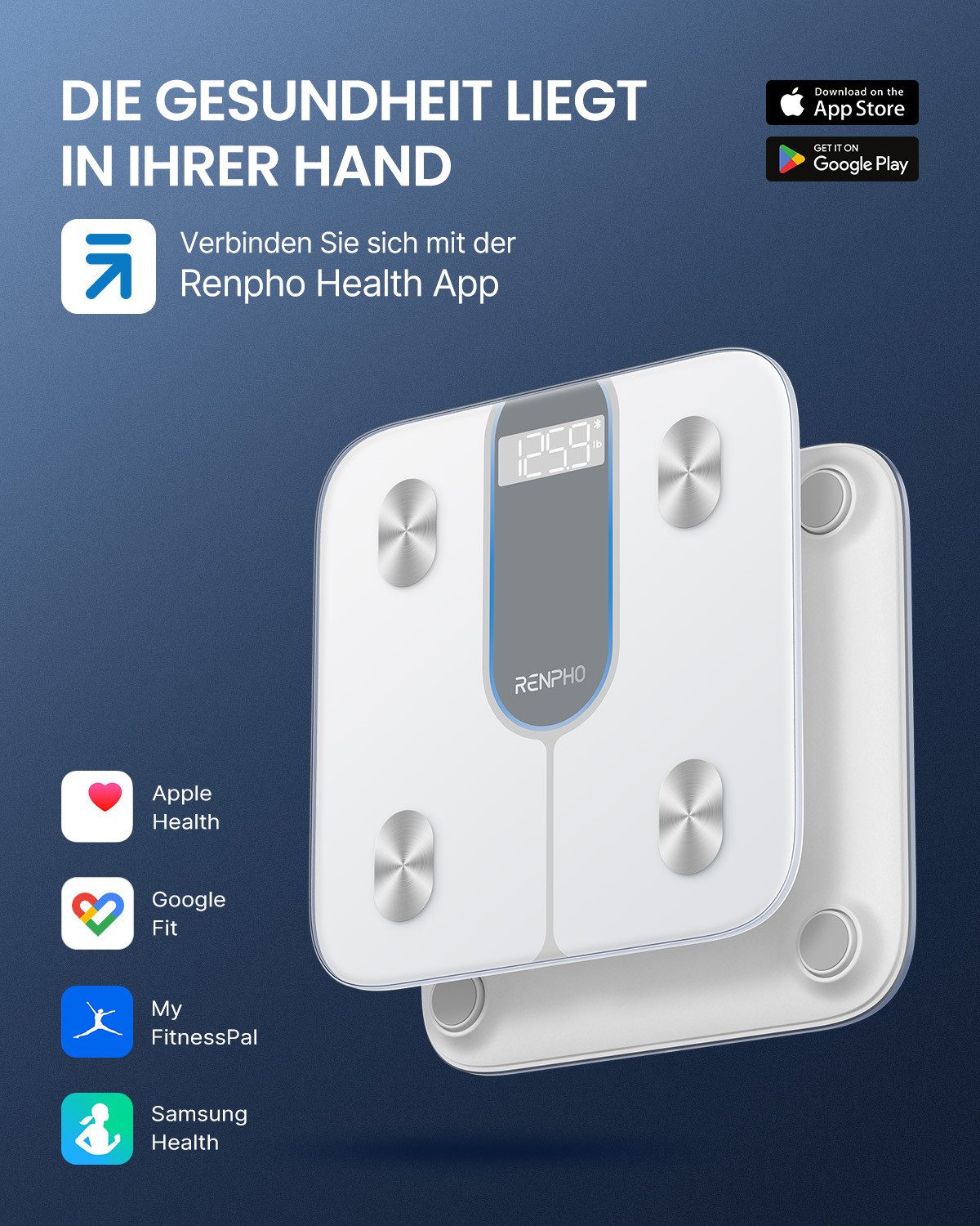 Renpho Lichaamsanalyser Weegschaal Elis 1C Smart Body Scale A033