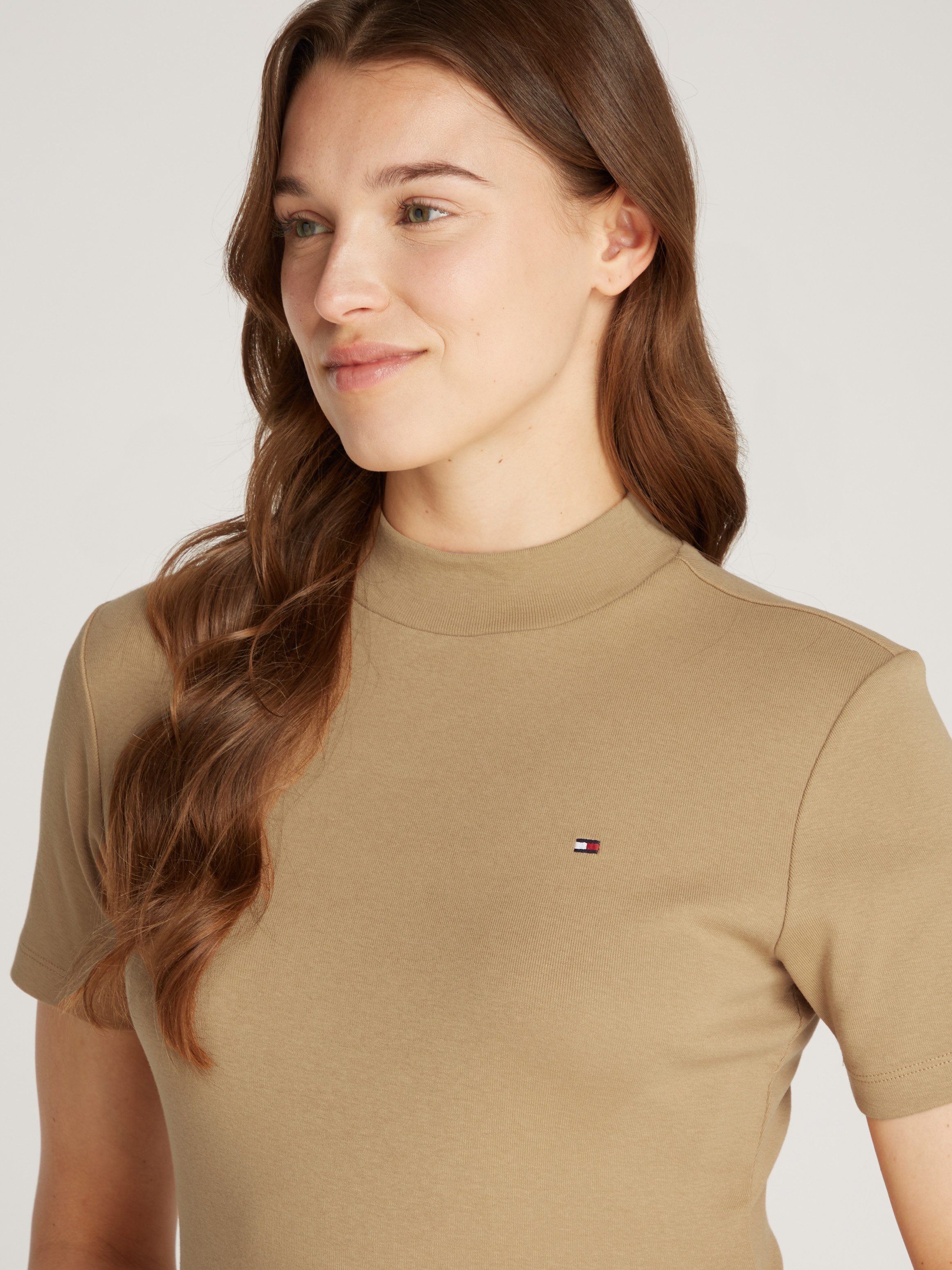 Tommy Hilfiger Shirt met staande kraag NEW CODY SLIM CROP MOCK-NK