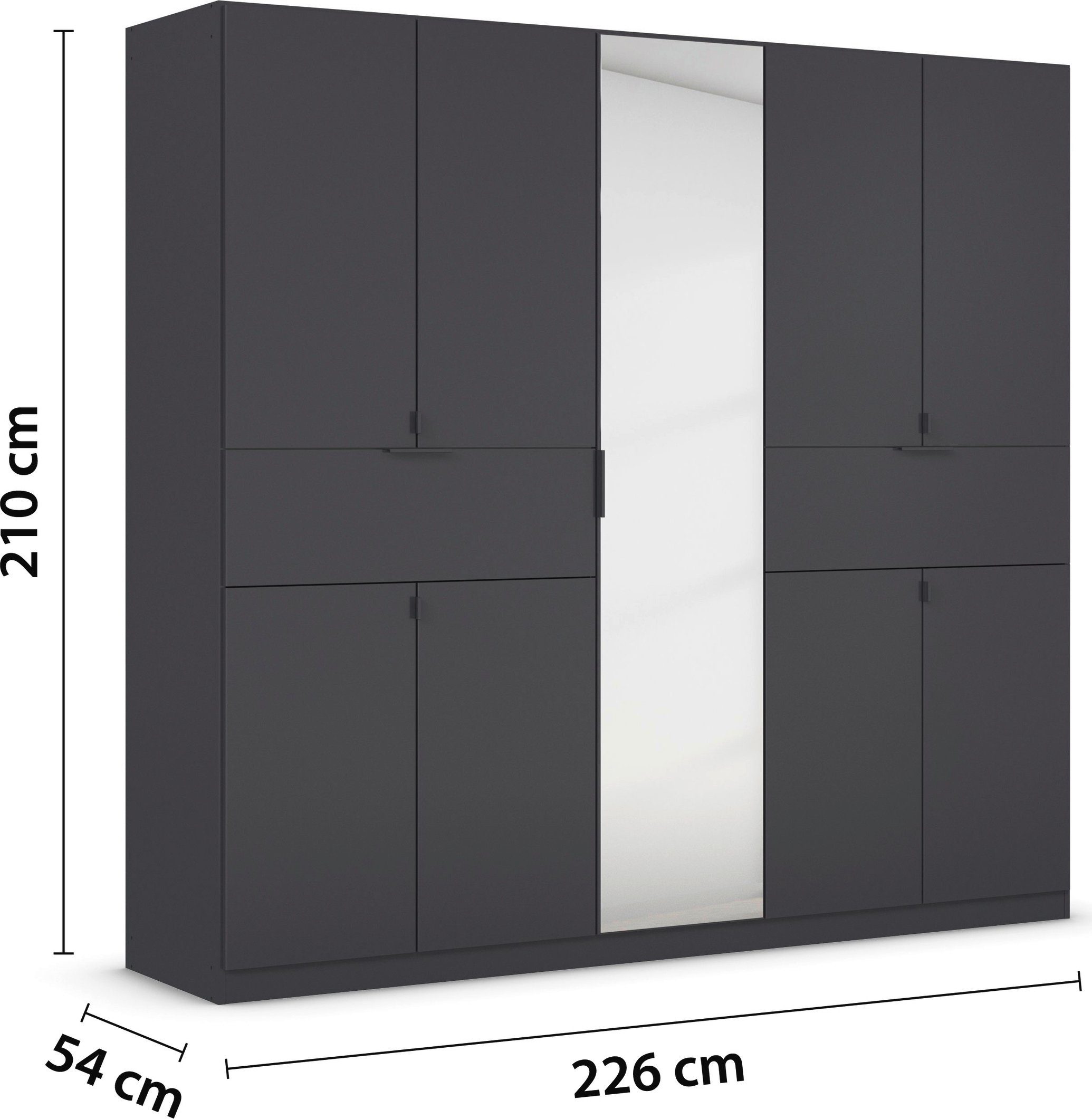 rauch Draaideurkast Kledingkast kast garderobe waskast TICAO met 2 ruime lades, veel opbergruimte made in germany