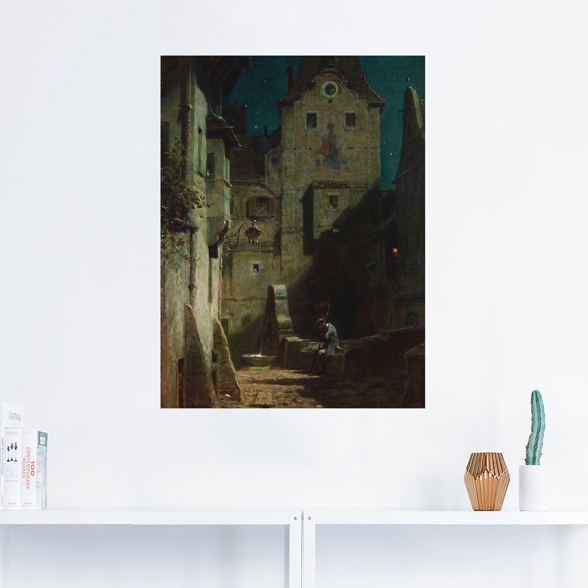 Artland Artprint De ingeslapen nachtwaker als artprint op linnen, muursticker of poster in verschillende maten