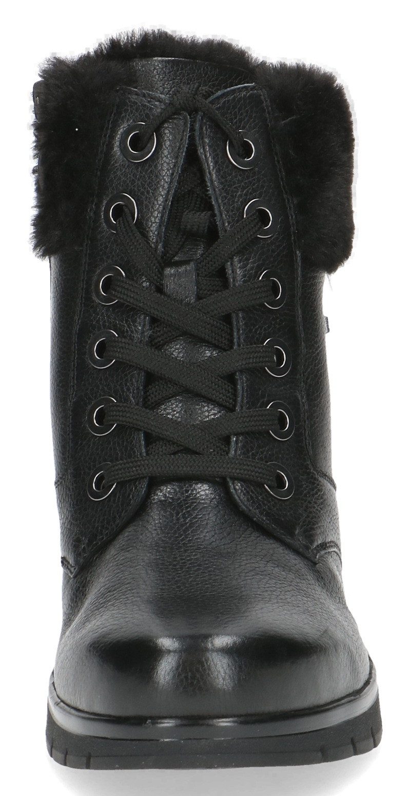 Caprice Winterlaarzen , sleehak, veterschoenen, veterschoen enkellaars in breedte h (zeer breed)
