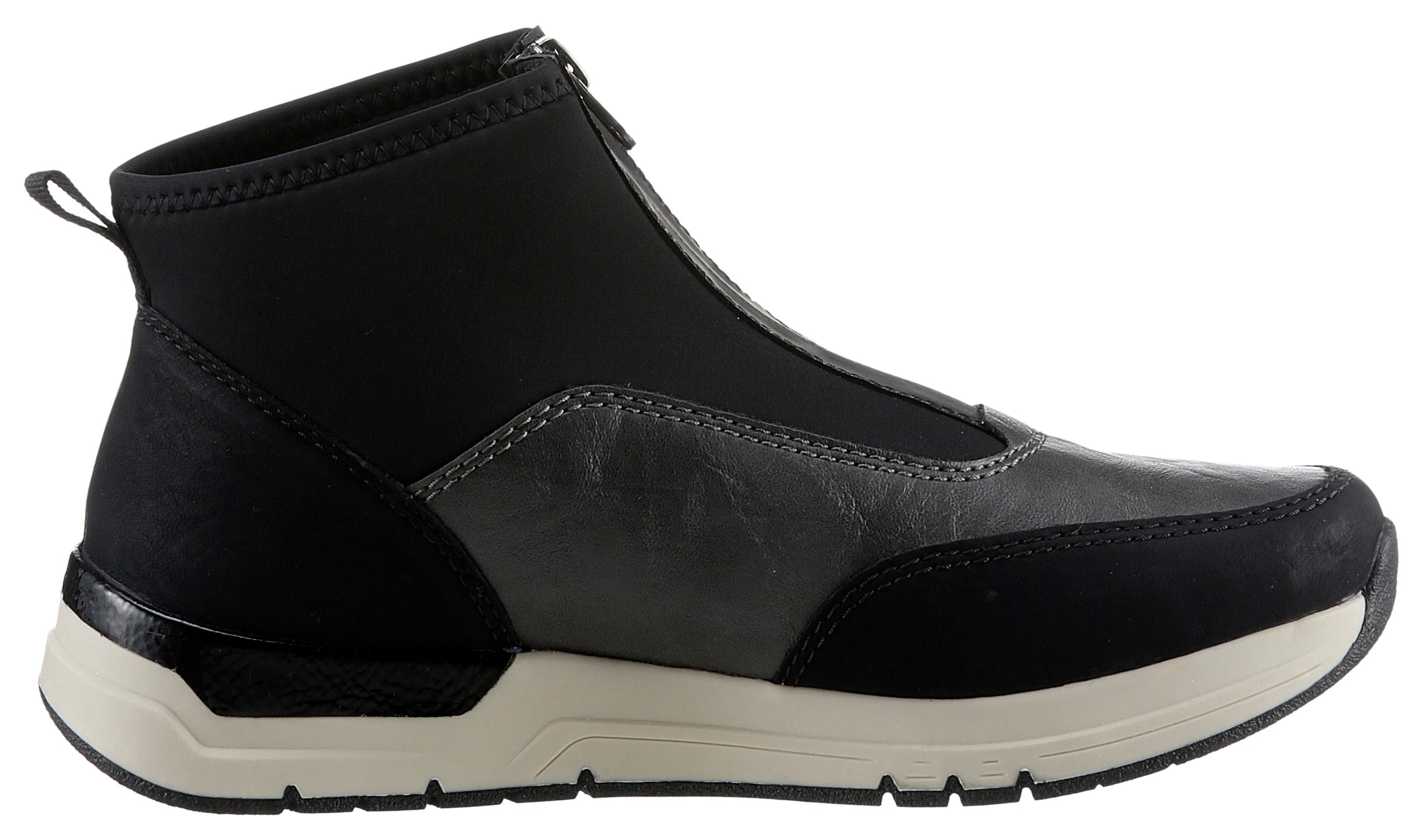 Rieker Slip-on sneakers instaplaarzen, enkellaars, high top sneaker in vegan uitvoering