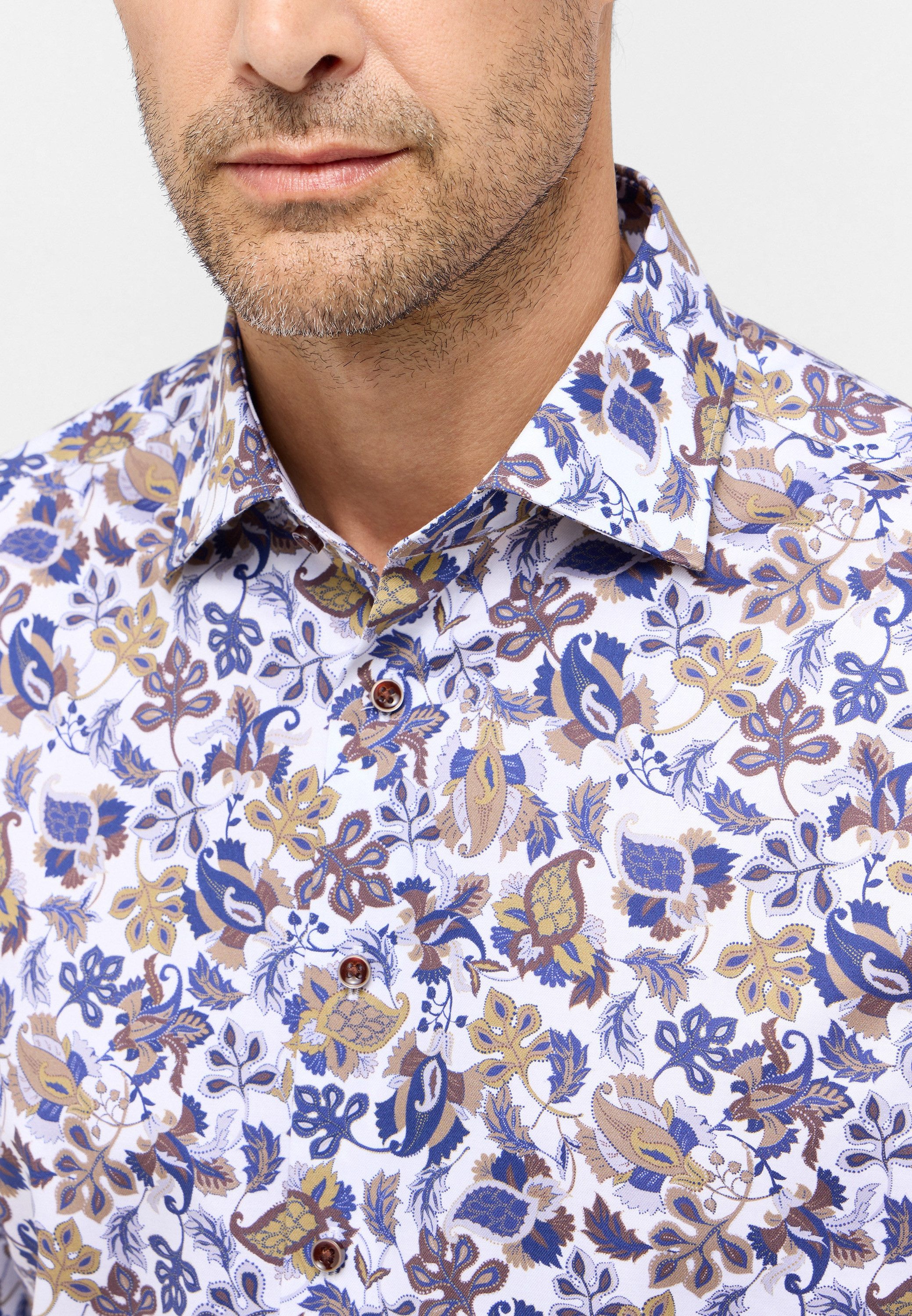 Eterna Overhemd met lange mouwen MODERN FIT NON IRON (strijkvrij)