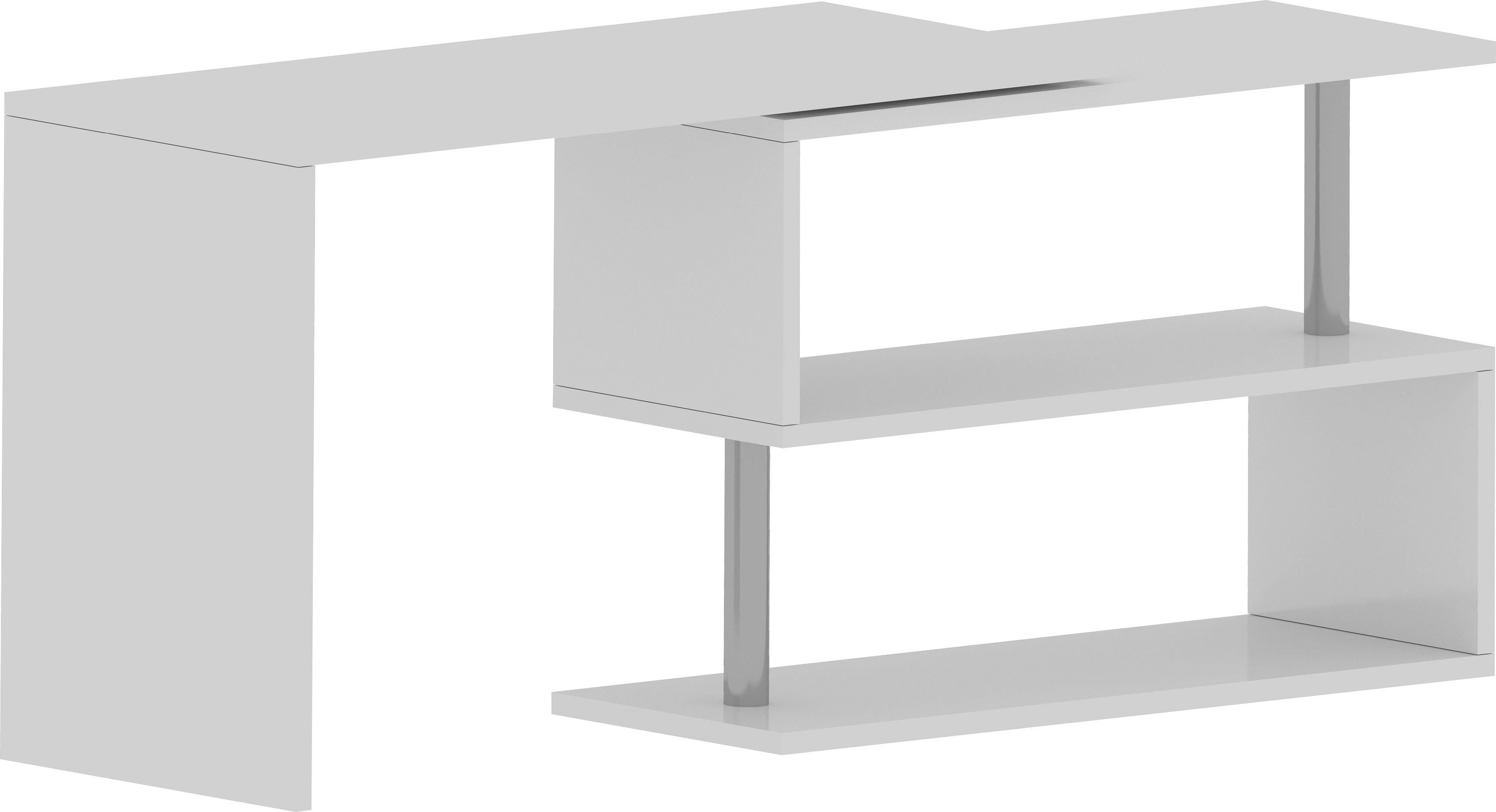 INOSIGN Bureau Volta, Made in Italy multifunctioneel - als computertafel, hoekbureau of sideboard
