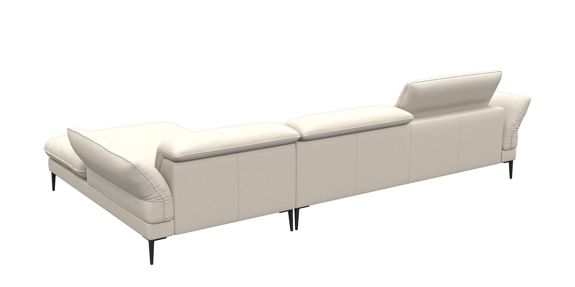 FLEXLUX Hoekbank Salino, functionele bank met recamiere, relaxbank, hoekbank Bank met arm- en hoofdeinde verstellingen, koudschuim & staalgolven