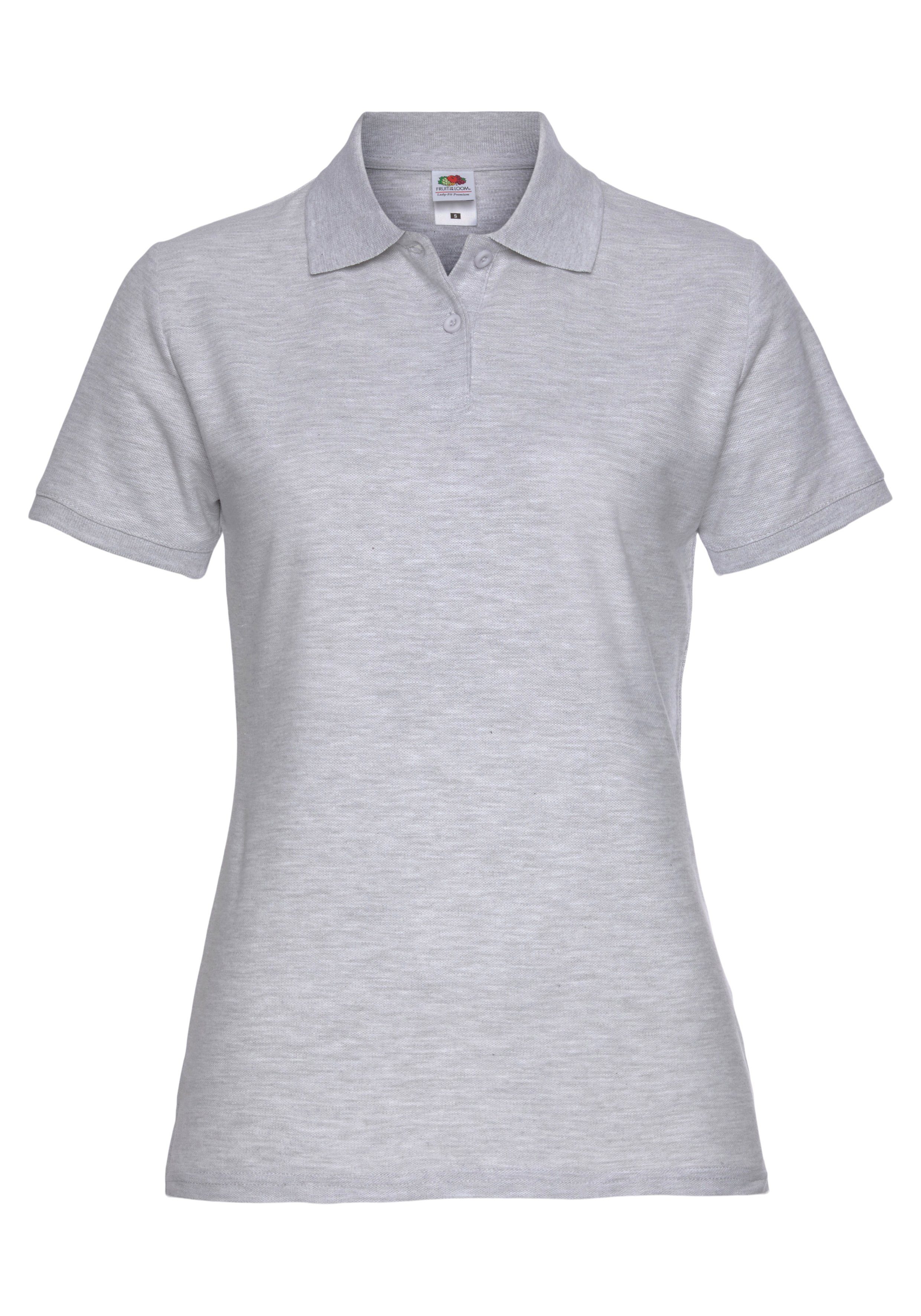 Fruit of the Loom Poloshirt Lady-Fit Premium Polo dames polo's maat XL (42) grijs