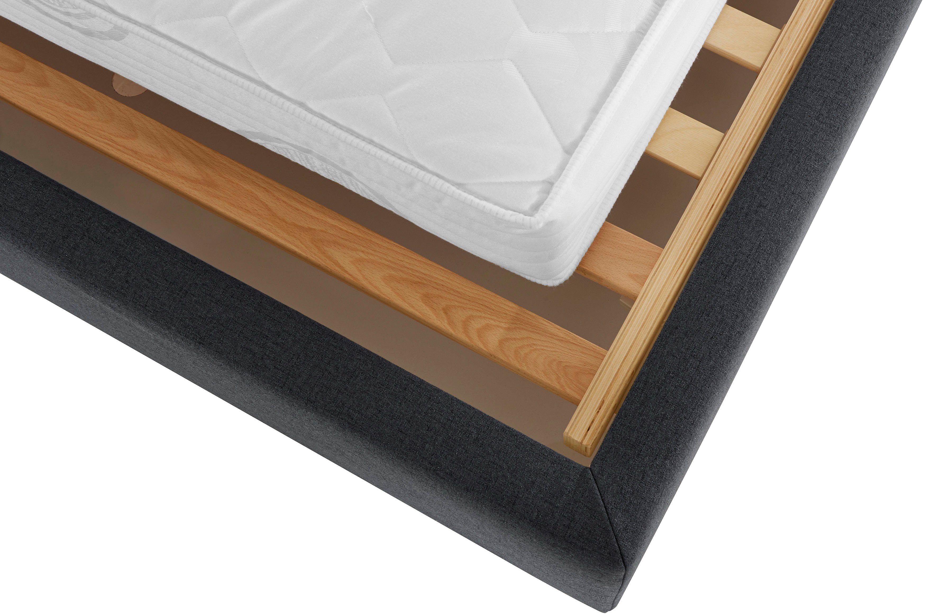 Guido Maria Kretschmer Home&Living Gestoffeerd bed Sunley 100 Kruisstiksel, hoofdbordhoogte 102 cm, zonder of met matras/lattenbodem