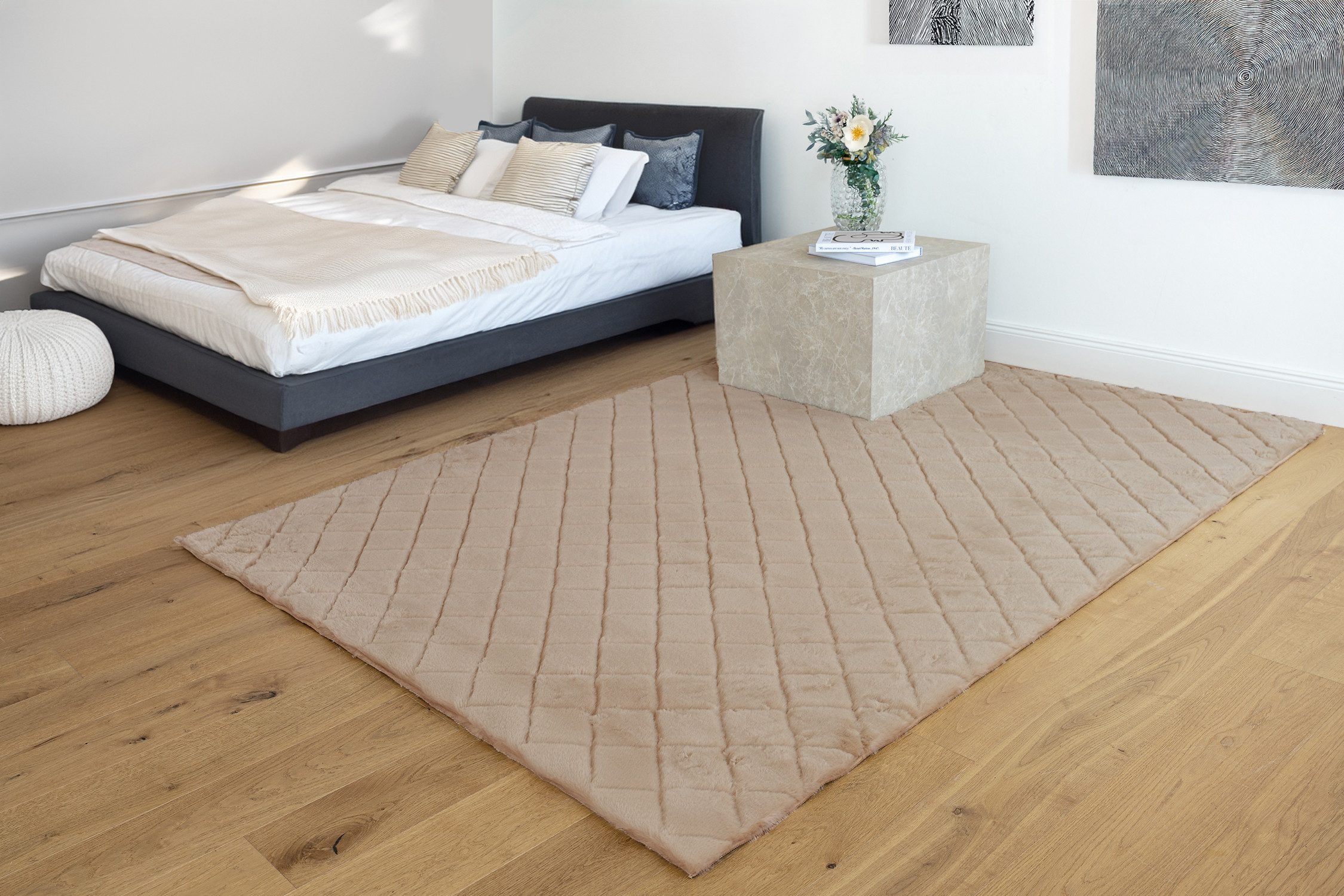 Padiro Vloerkleed Imala 125 Bijzonder zachte grip, pluizig, geperst patroon