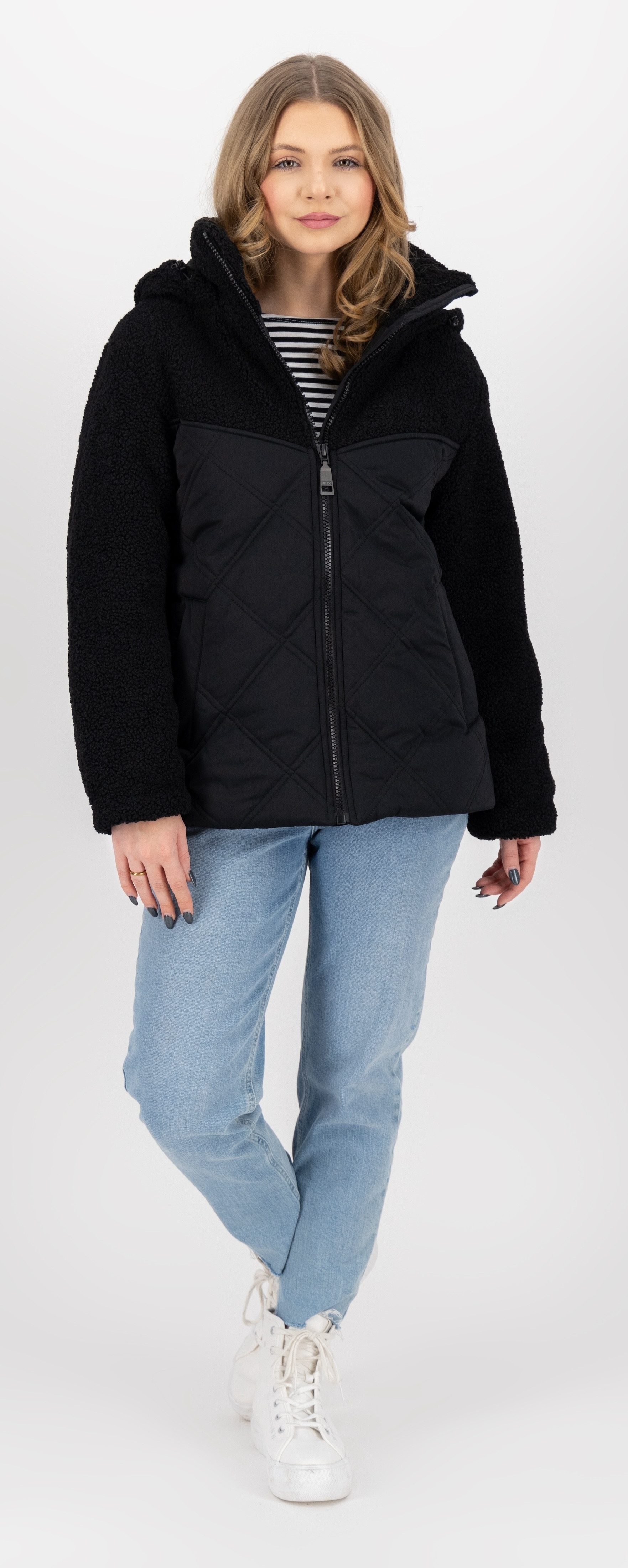 LPO Gewatteerde jas XAVIA WMN hoge kraag met sherpa-fleece