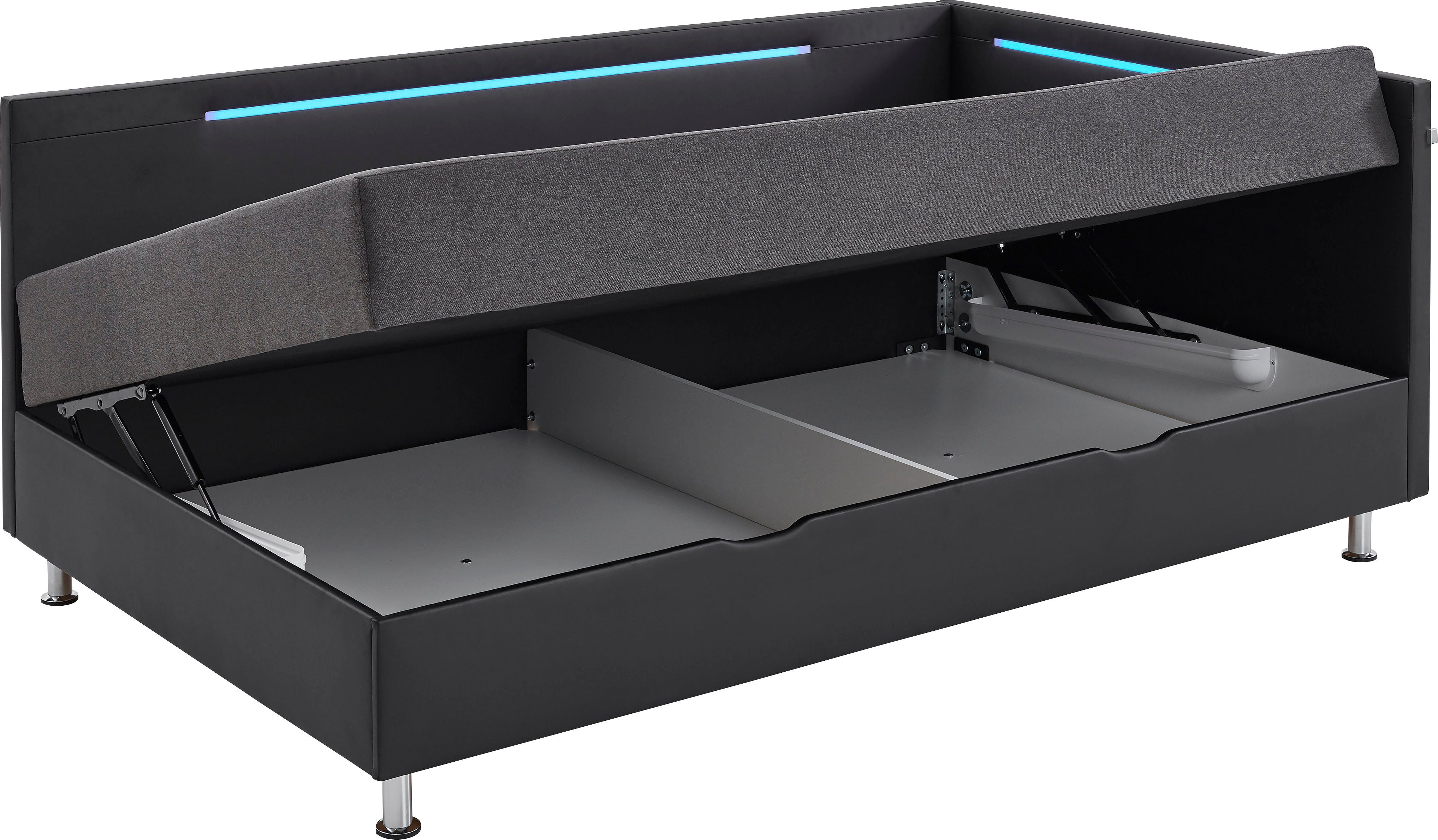 meise.möbel Bed Laser met led-verlichting, incl. matras en bedlade