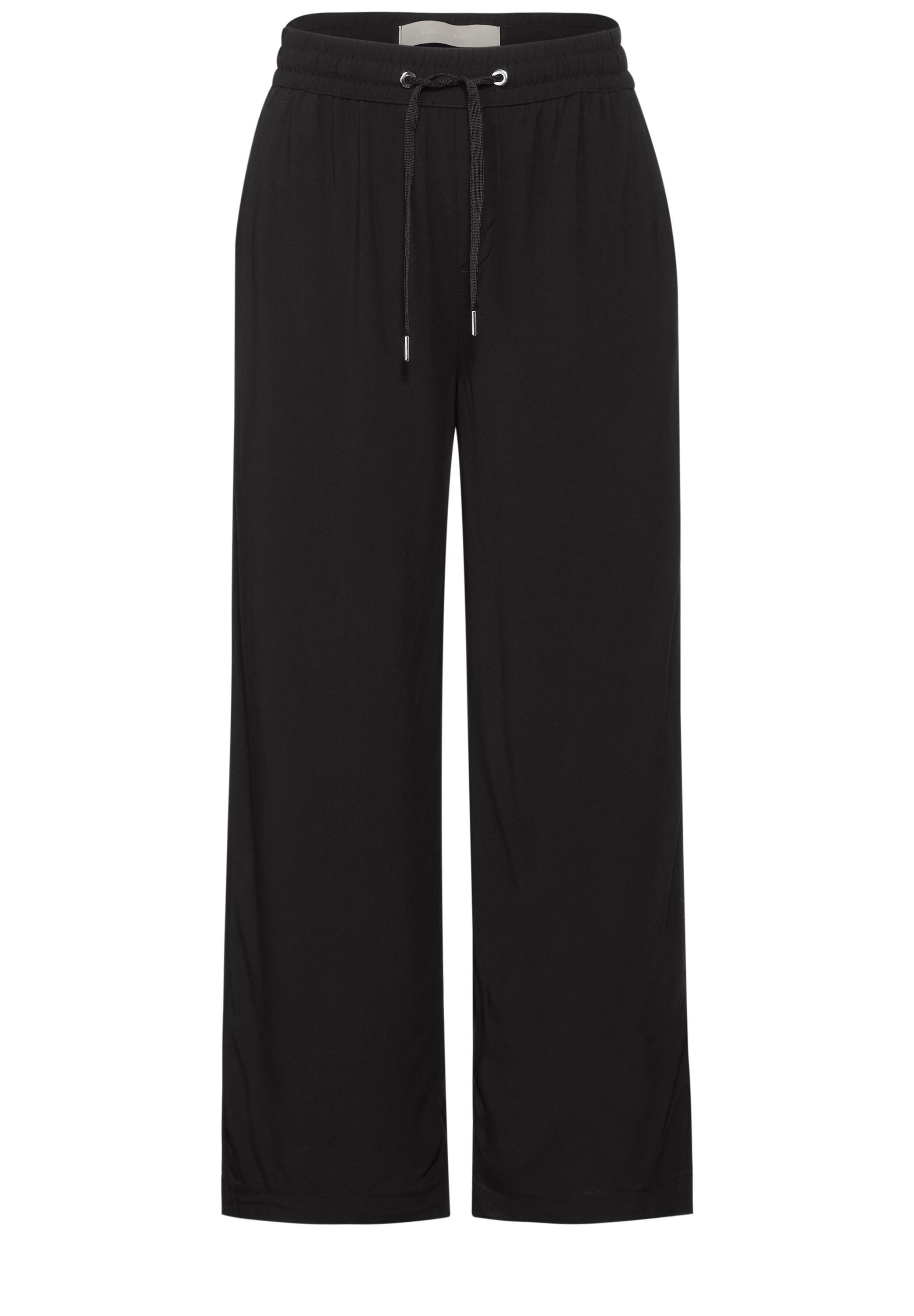 STREET ONE 7/8 broek met wijde pijpen