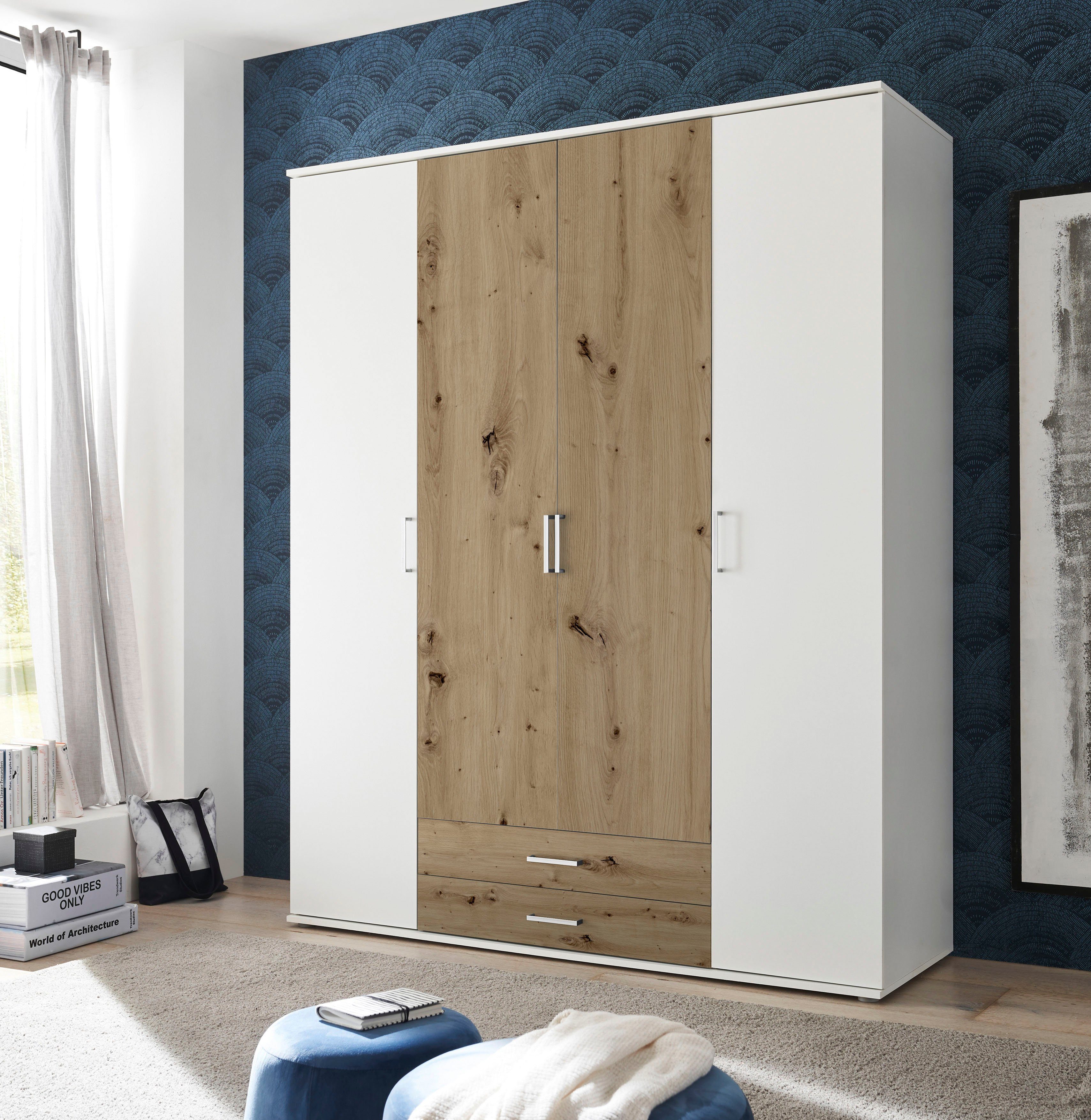 Schlafkontor Kledingkast Marburg bestseller kast garderobe met lades Slaapkamerkast in topkwaliteit, in 2 breedtes