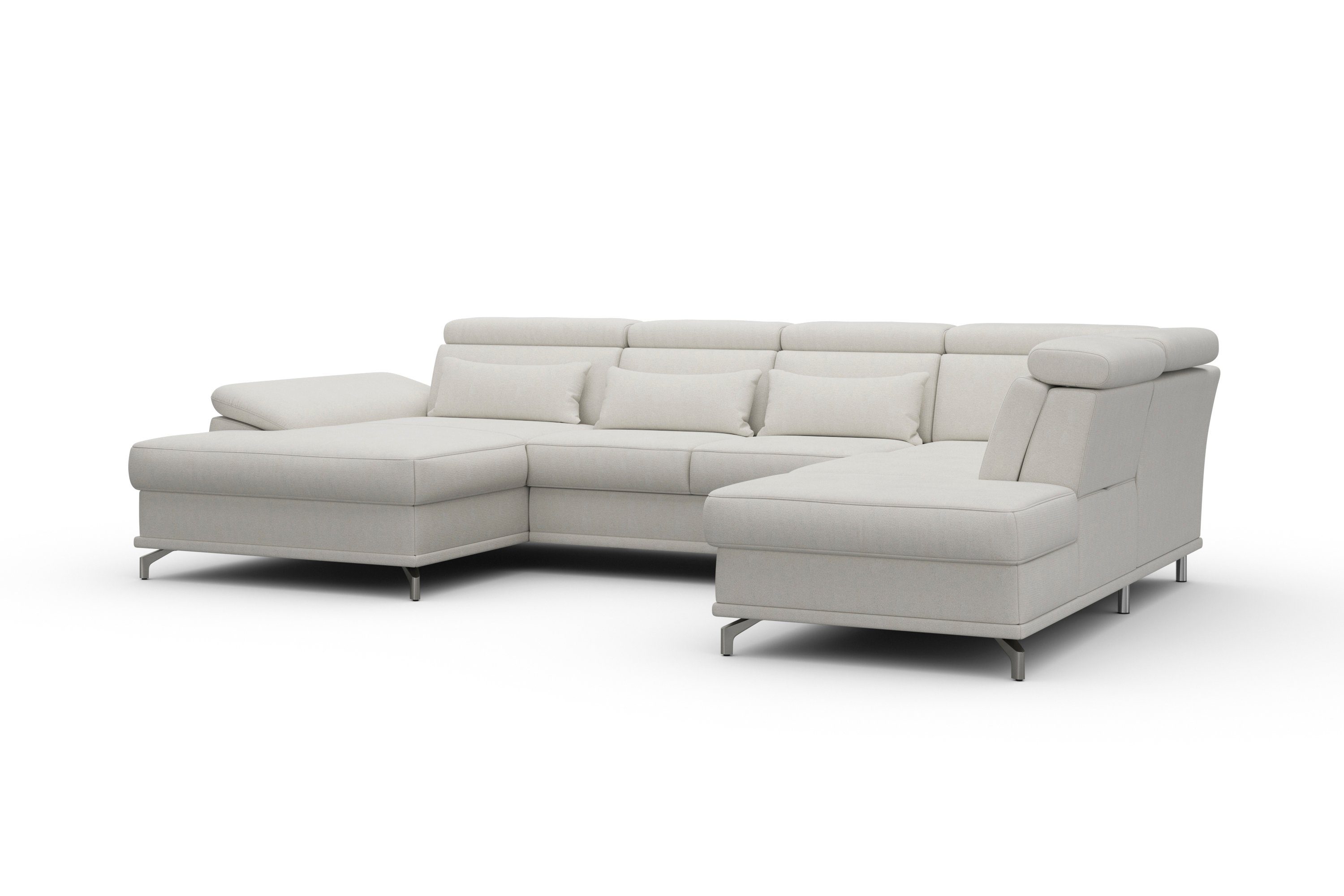 sit&more Zithoek Cabrio U-vorm, met zitdiepteverstelling, arm- en hoofdsteunverstelling