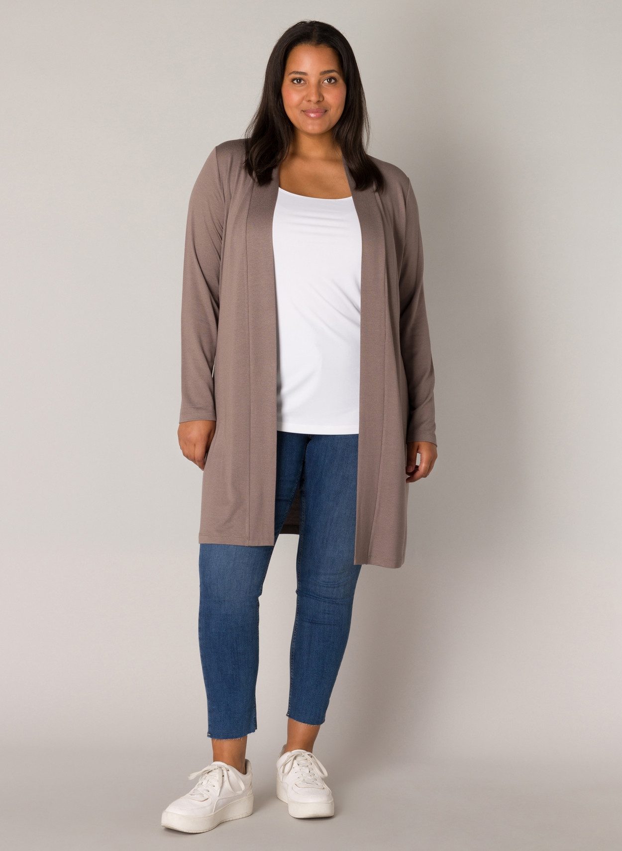 Base Level Curvy Vest in gemêleerde look