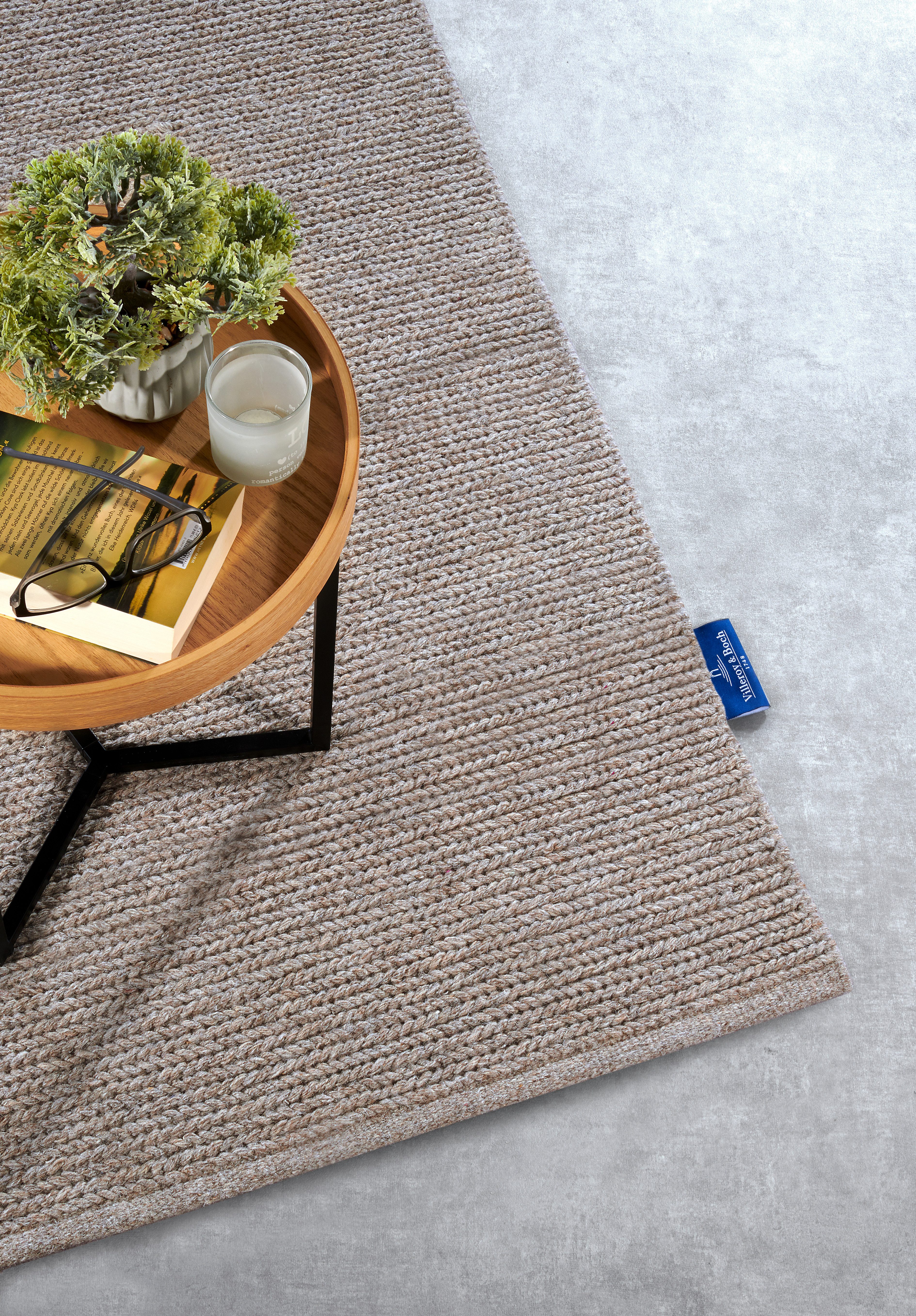 Villeroy & Boch Wollen kleed Francois in rond, ovaal, loper, handgeweven, wol, woonkamer, slaapkamer