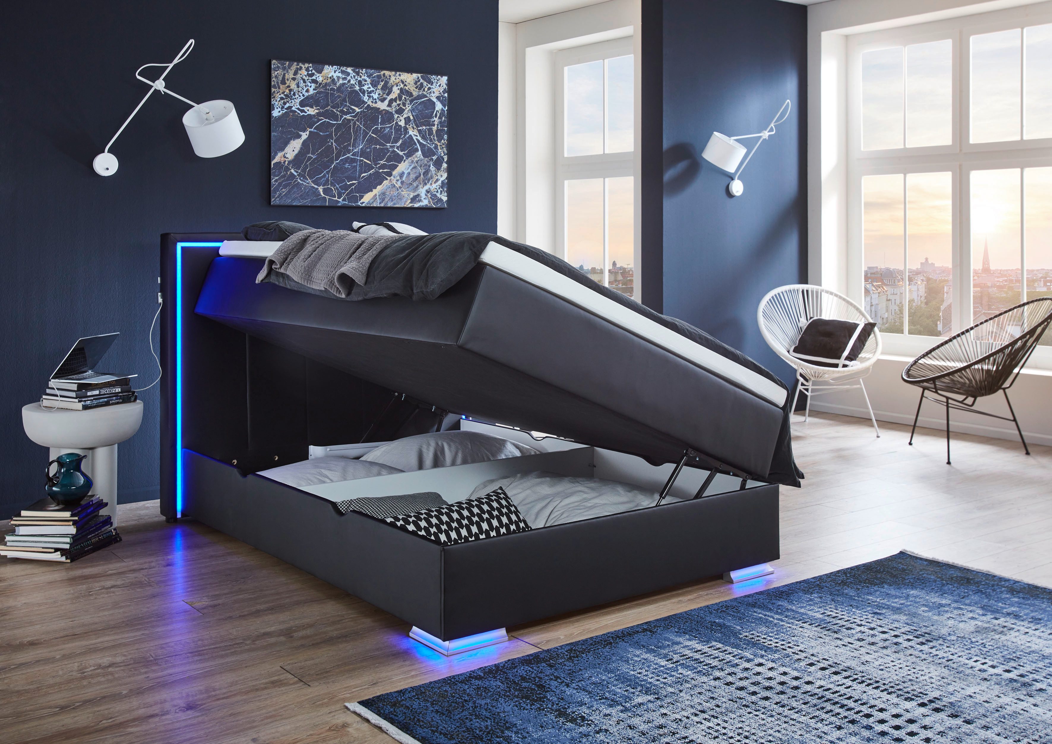 meise.möbel Boxspring Colorado II inclusief led-verlichting & topper
