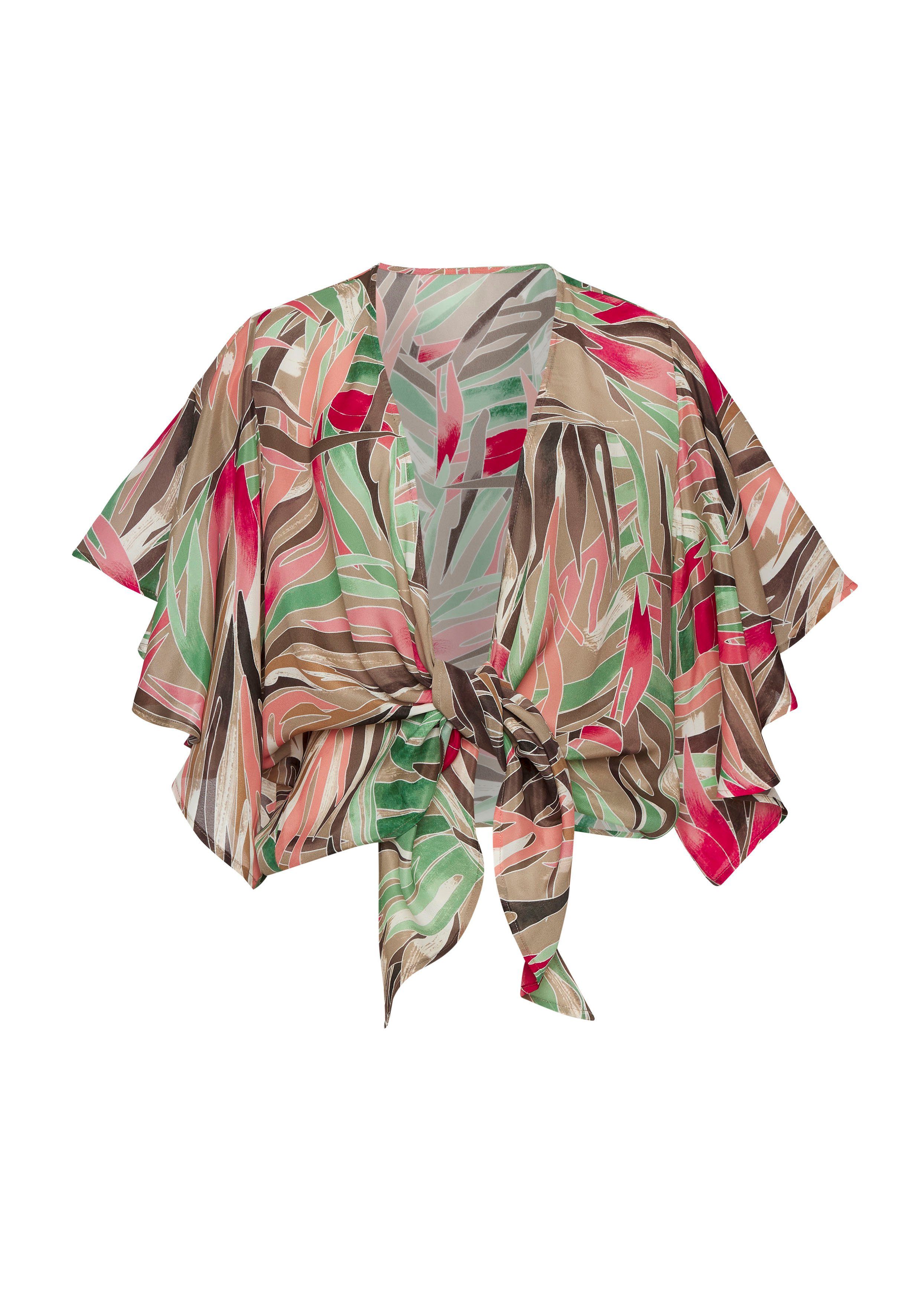 Vivance Wikkelblouse met alloverprint zomerse damesblouse om te knopen