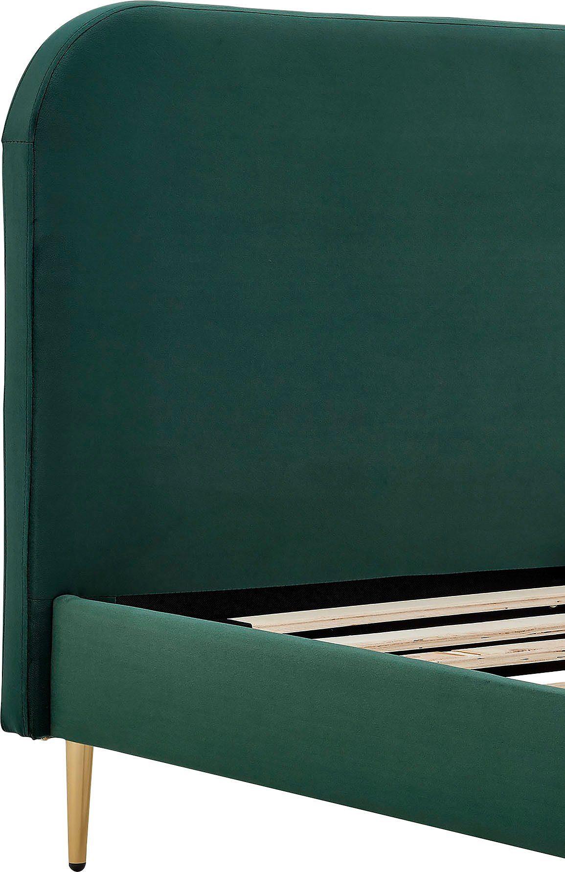 SalesFever Gestoffeerd bed Poten chroom goudkleur
