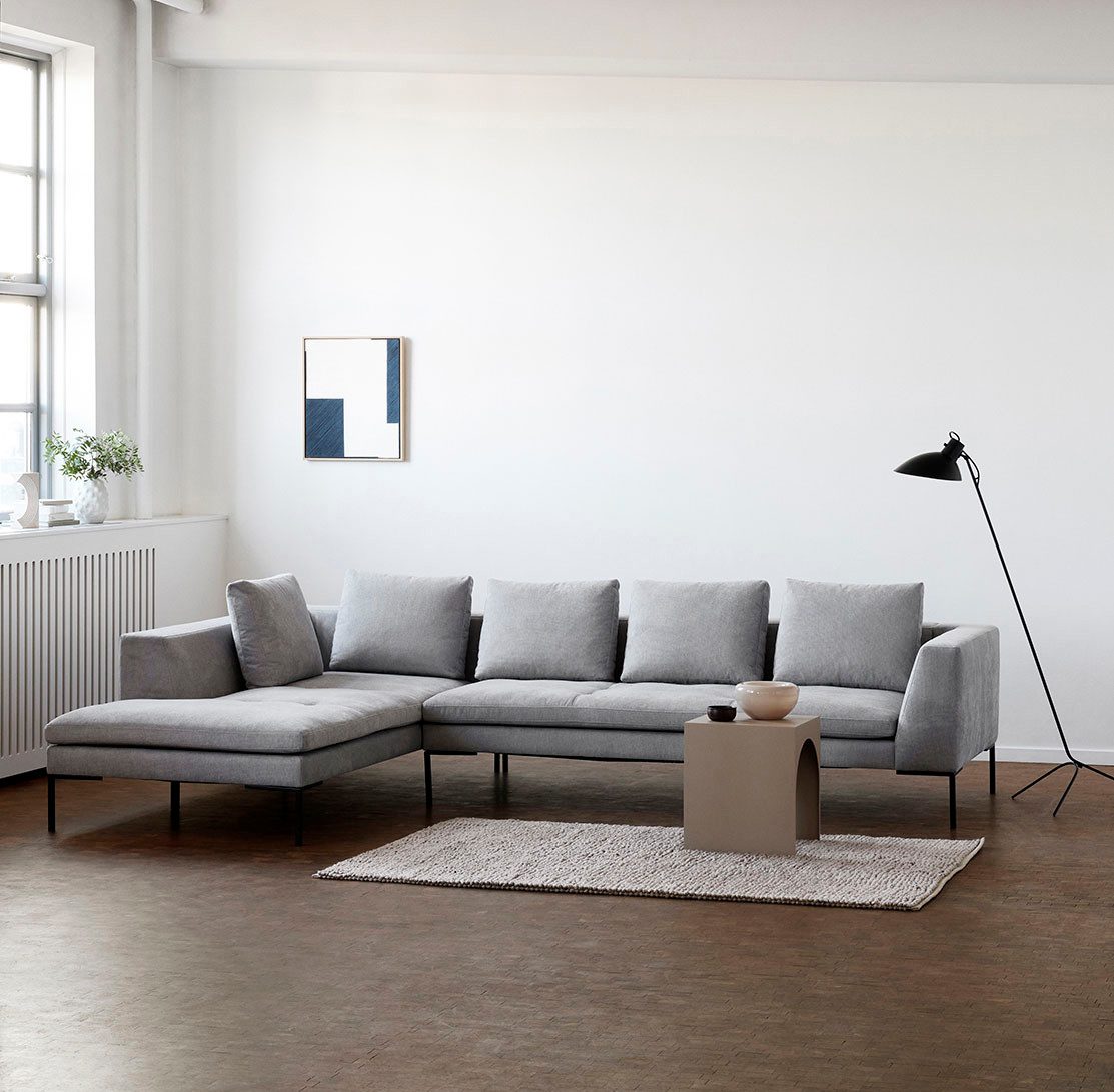 FLEXLUX Hoekbank Loano, super comfortabel zitcomfort door koudschuim in de zitting, L-vorm