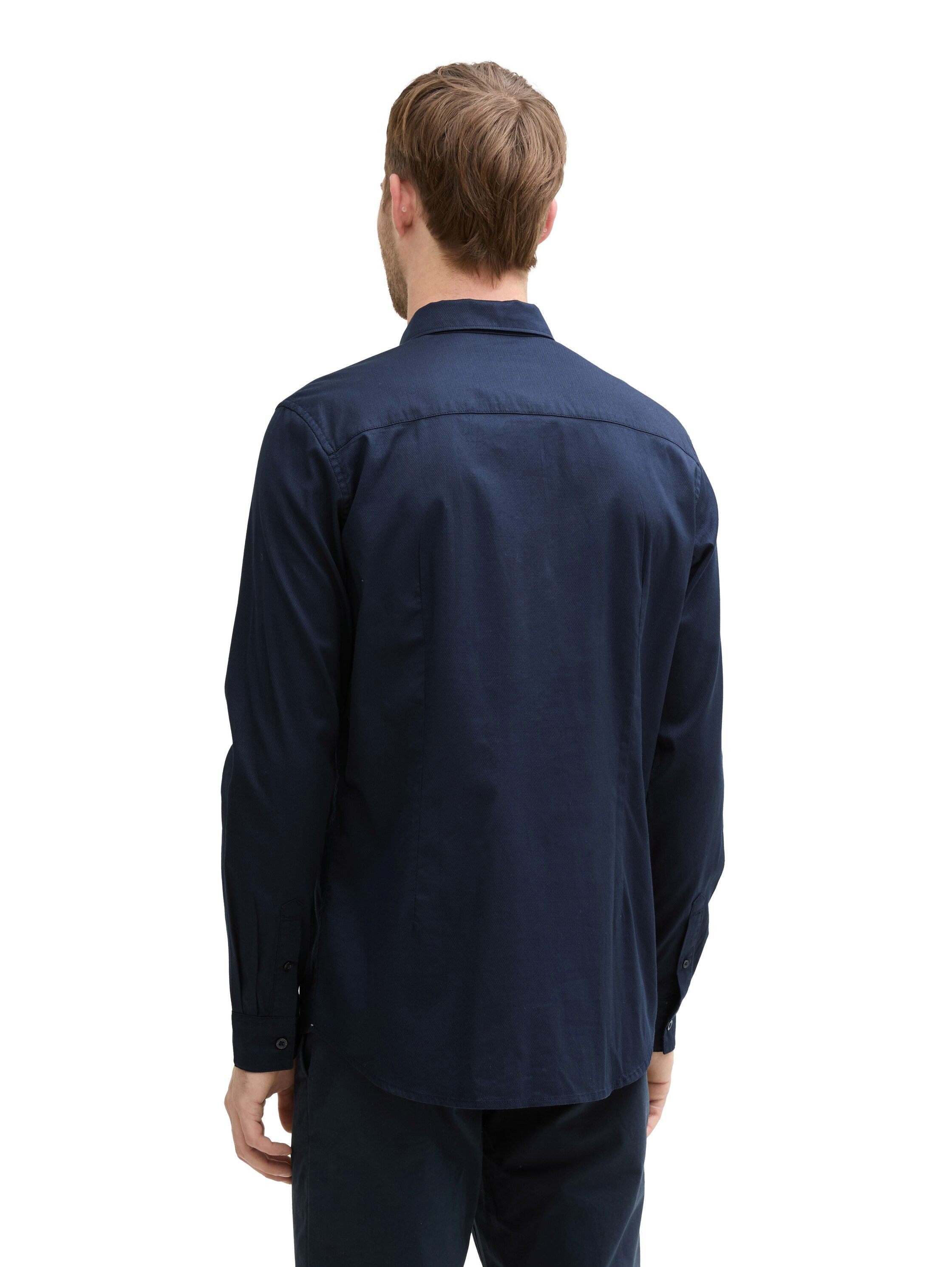 Tom Tailor Overhemd met lange mouwen met geborduurd logo