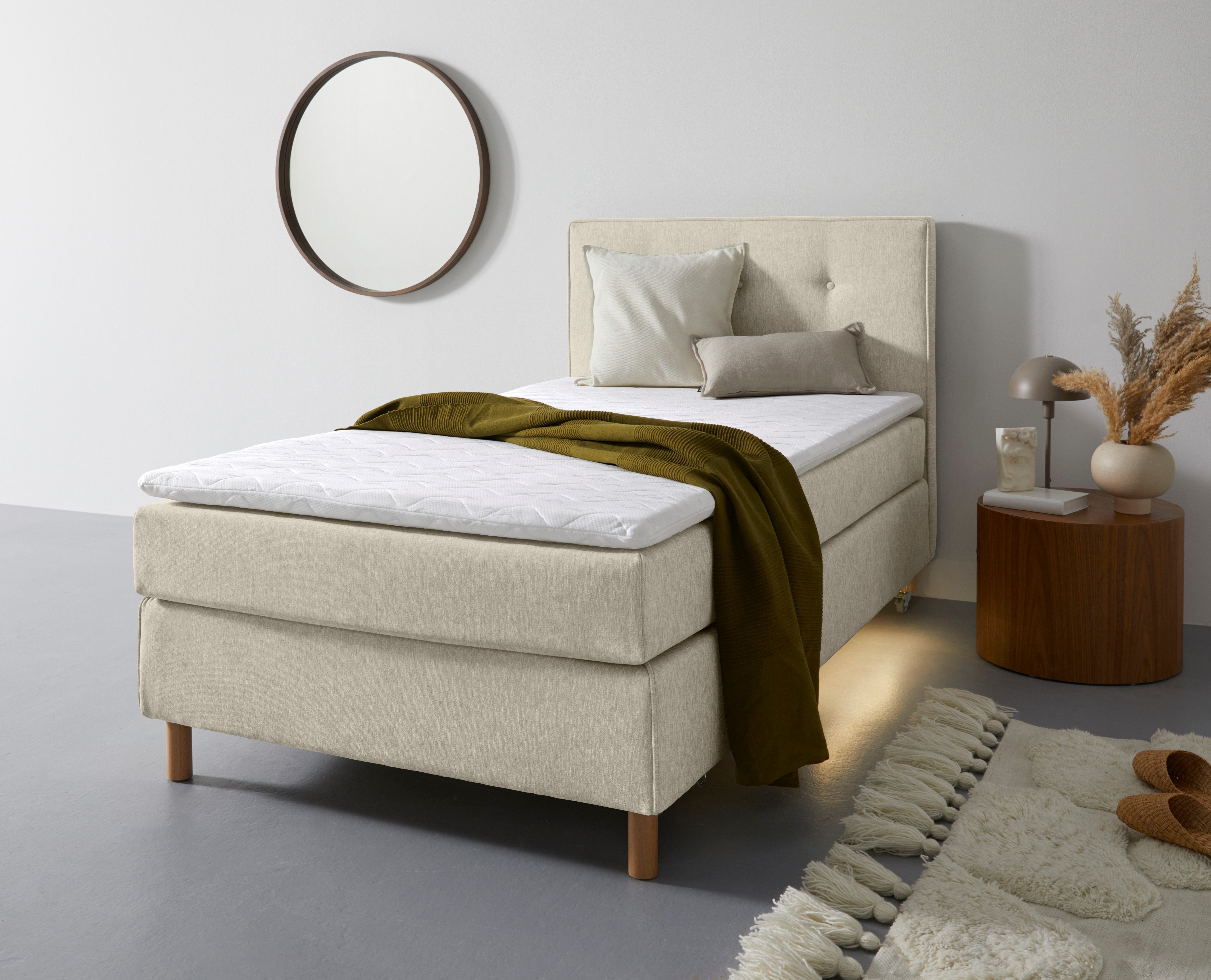 Home affaire Boxspring Heimatblick 100x200cm naar wens uitbreidbaar naar dubbel- en familiebest
