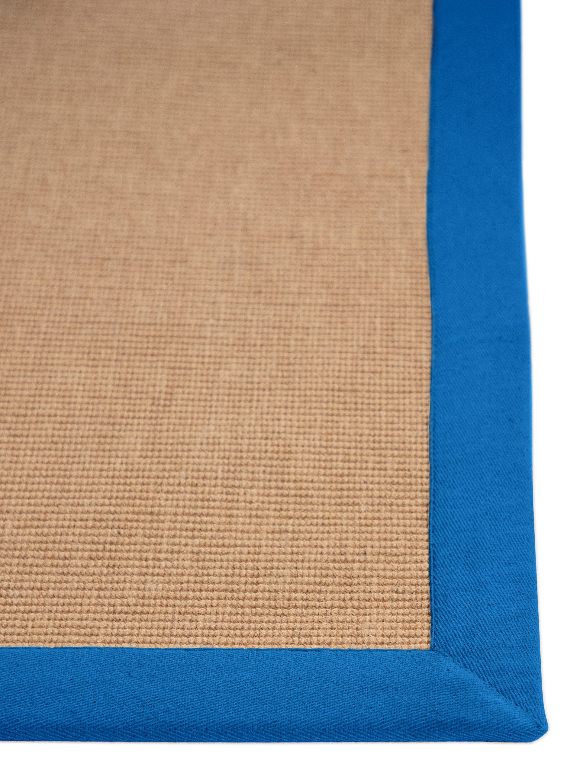 carpetfine Loper Sisal met gekleurd randdessin, antislip achterzijde