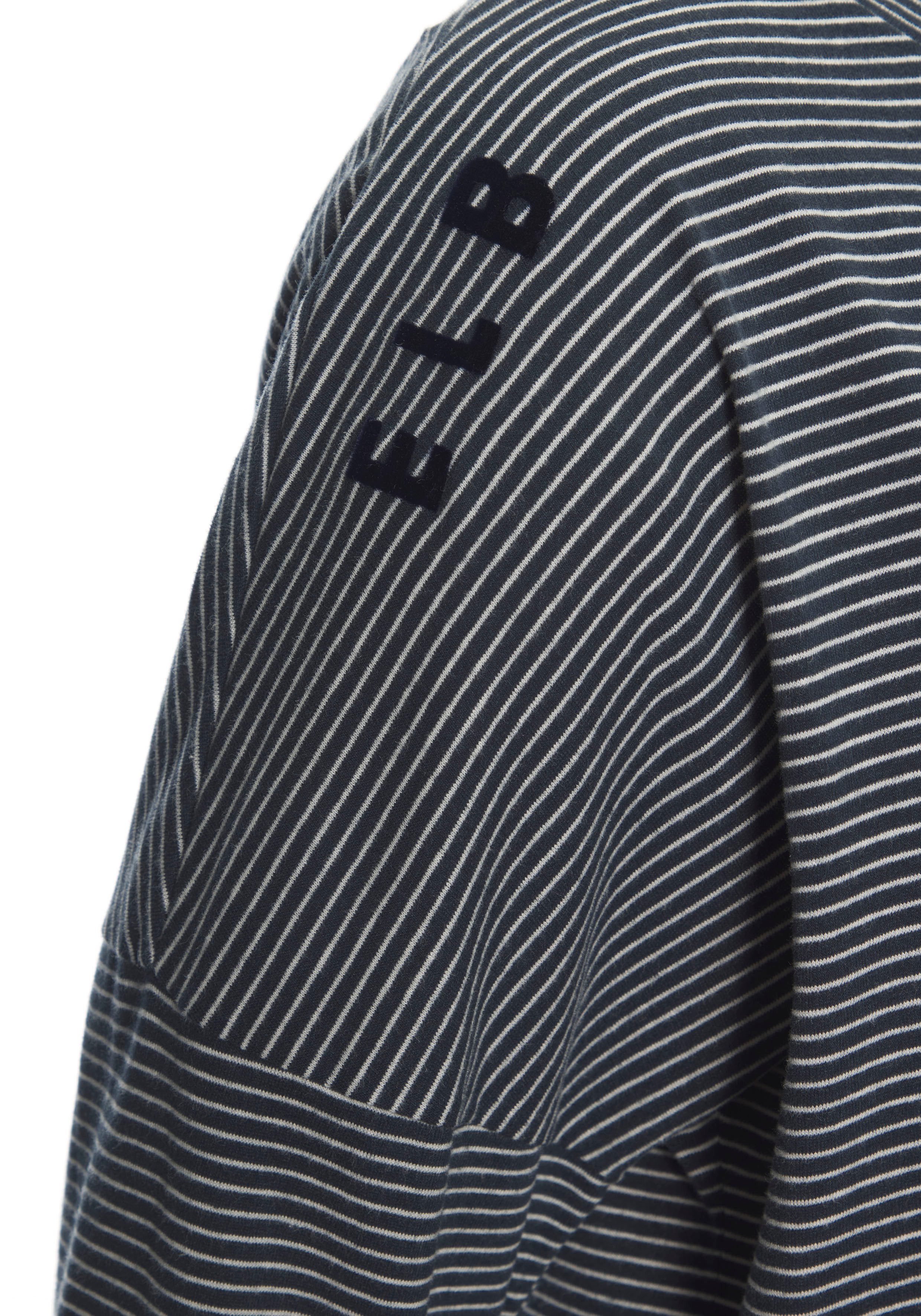 Elbsand Shirt met 3/4 mouwen Veera met logo-print en overlappende schouders, casual shirt