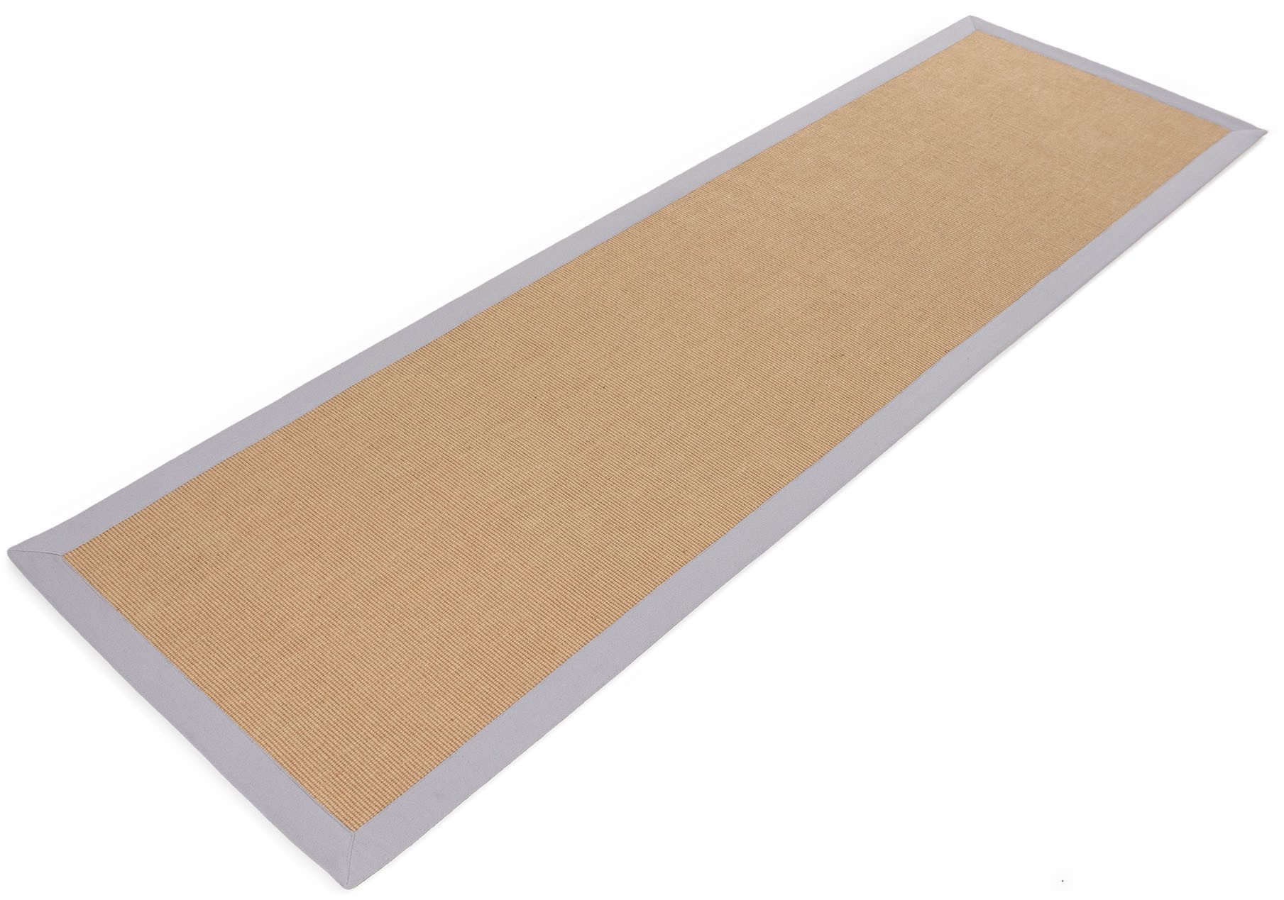 carpetfine Loper Sisal met gekleurd randdessin, antislip achterzijde
