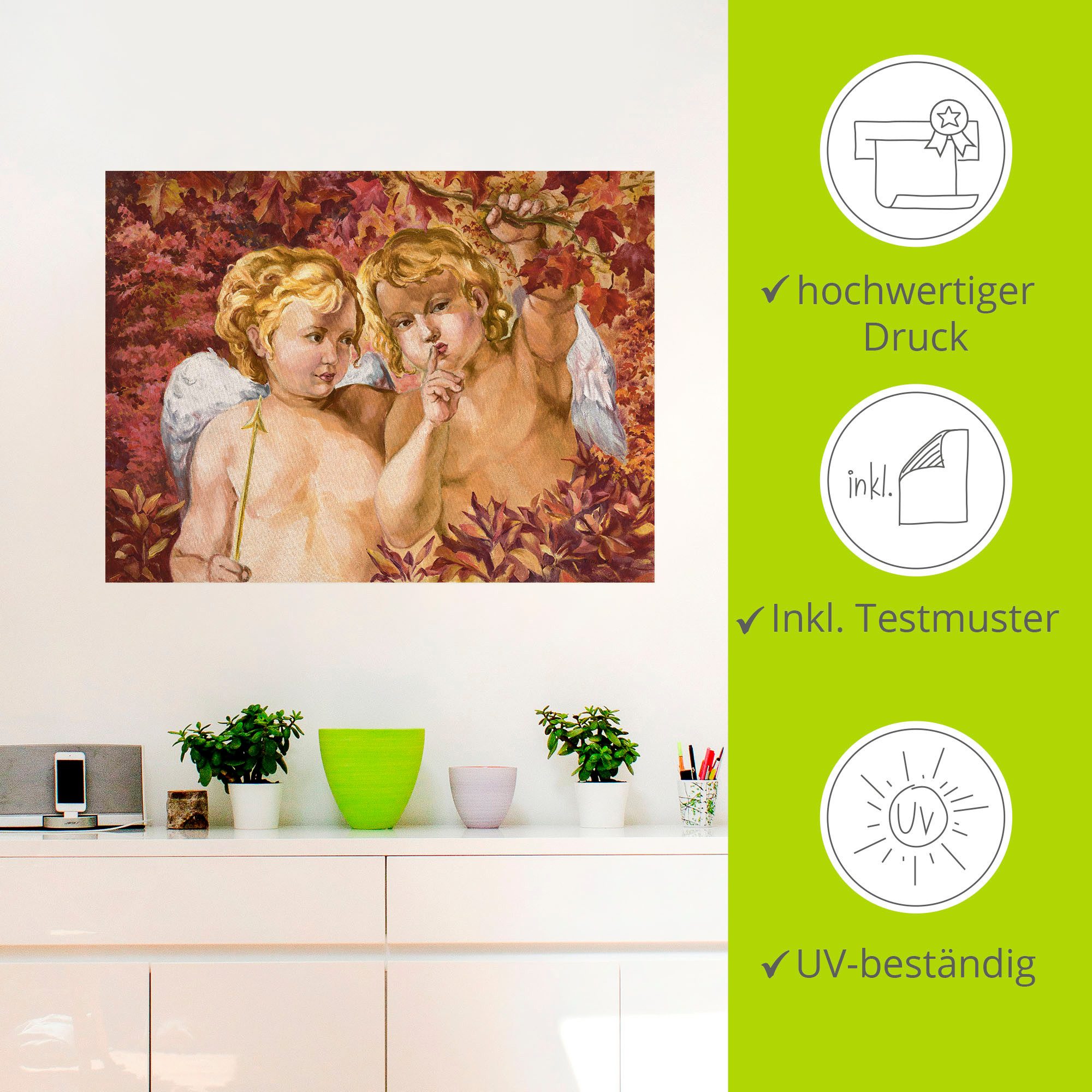 Artland Artprint Engel in het bos als poster, muursticker in verschillende maten