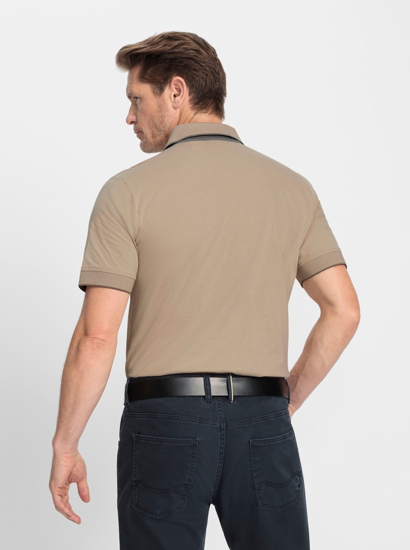 Marco Donati Poloshirt met korte mouwen (1-delig)