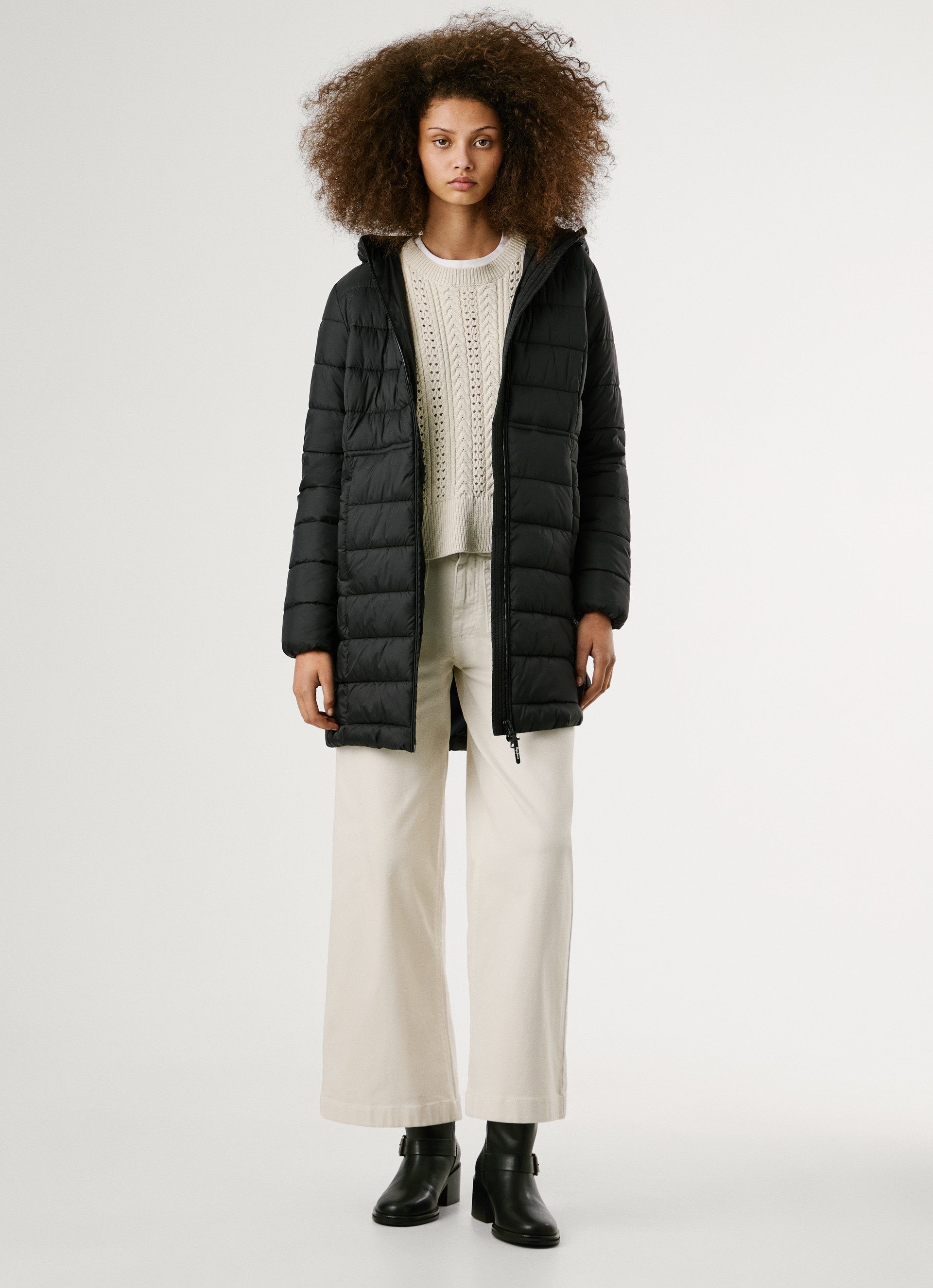 Pepe Jeans Gewatteerde jas SALLY LONG met een capuchon