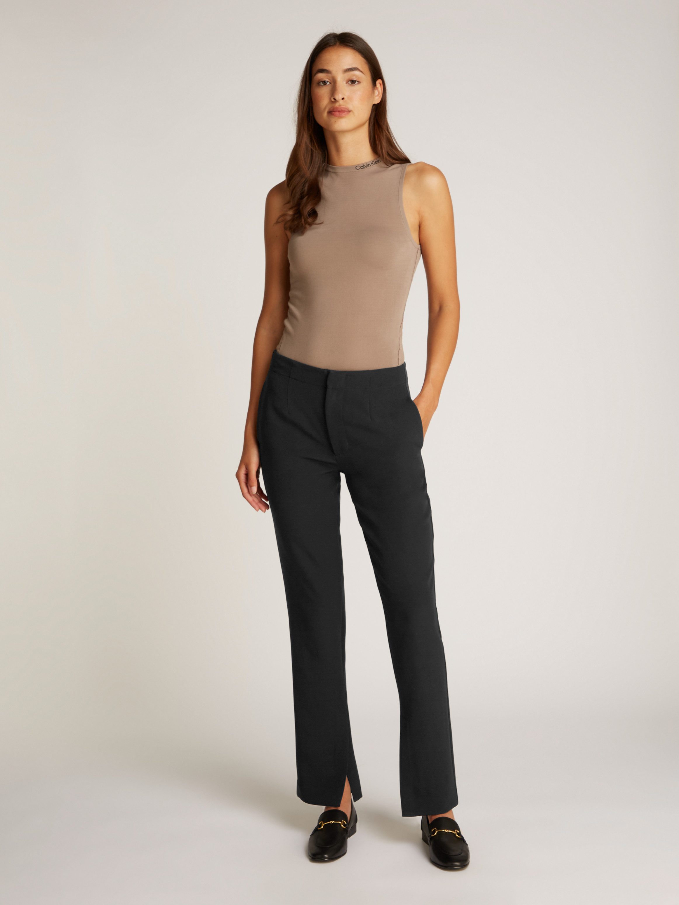 Calvin Klein Bootcutbroek SPLIT HEM SLIM LEG PANT