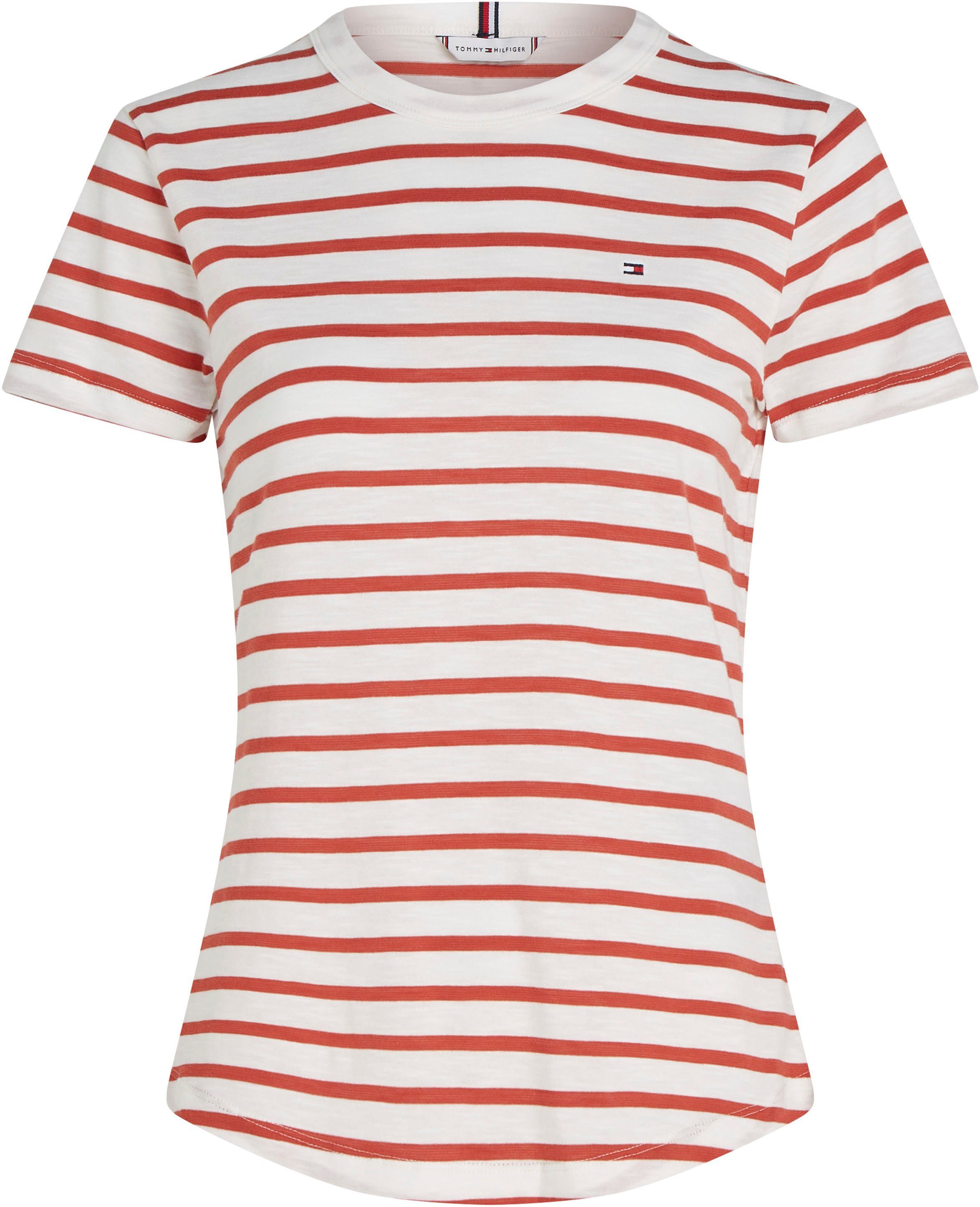 Tommy Hilfiger Shirt met ronde hals 1985 SLIM SLUB C-NK SS