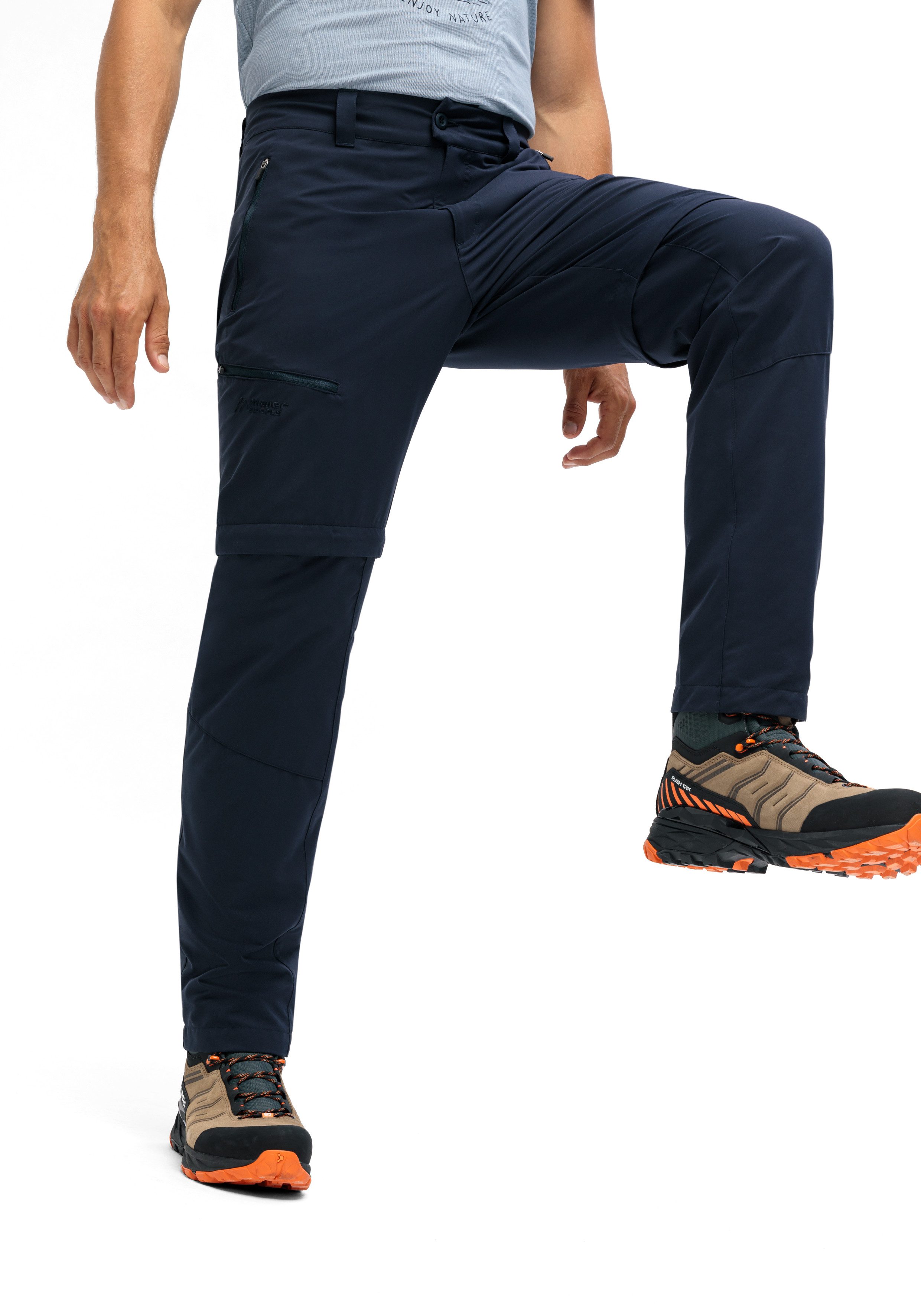 Maier Sports Outdoorbroek Tajo Zip Loop Heren wandelbroek, zip-off functionele broek, 4 zakken, regular fit