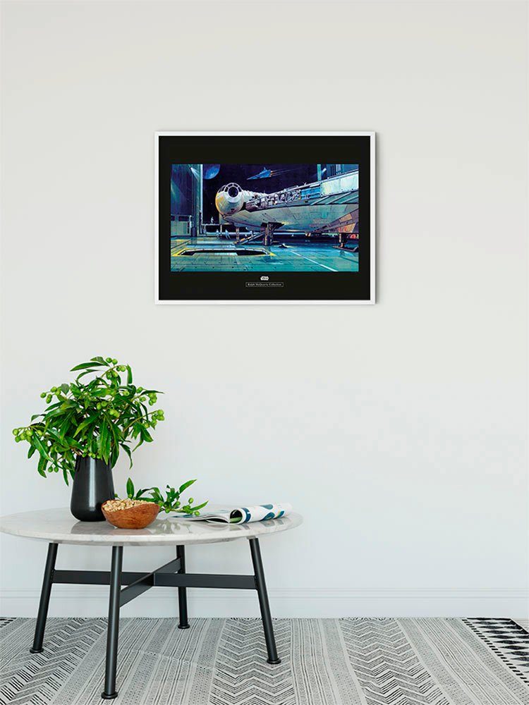 Komar Wanddecoratie Star Wars Classic RMQ Falcon Hangar Wanddecoratie voor de kinderkamer - zonder lijst (1 stuk)