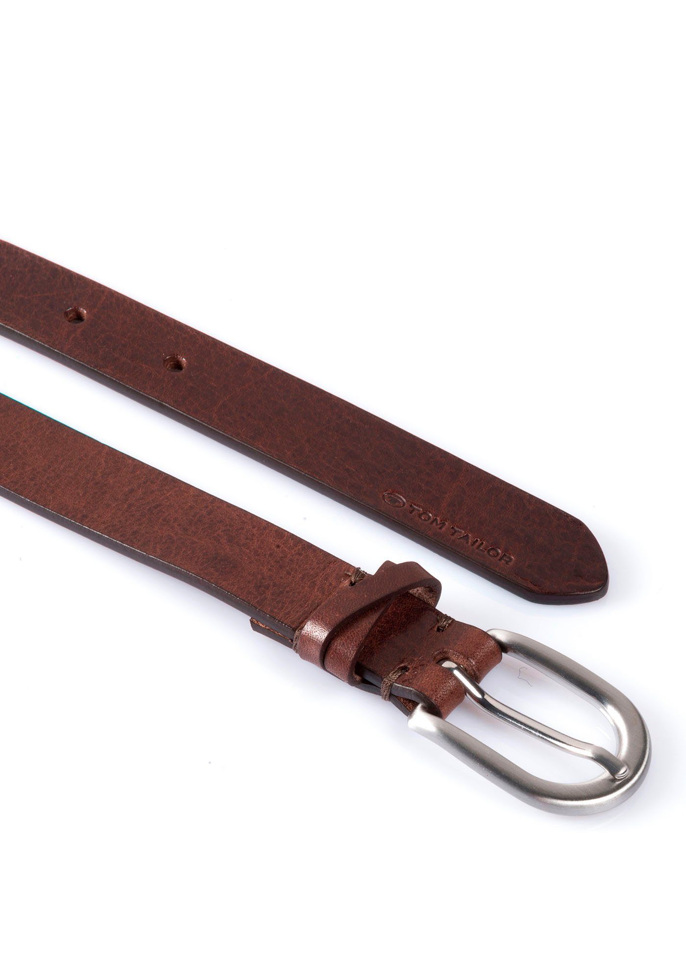Tom Tailor Leren riem TTNELLY 2 cm brede damesriem, modieus veelzijdig