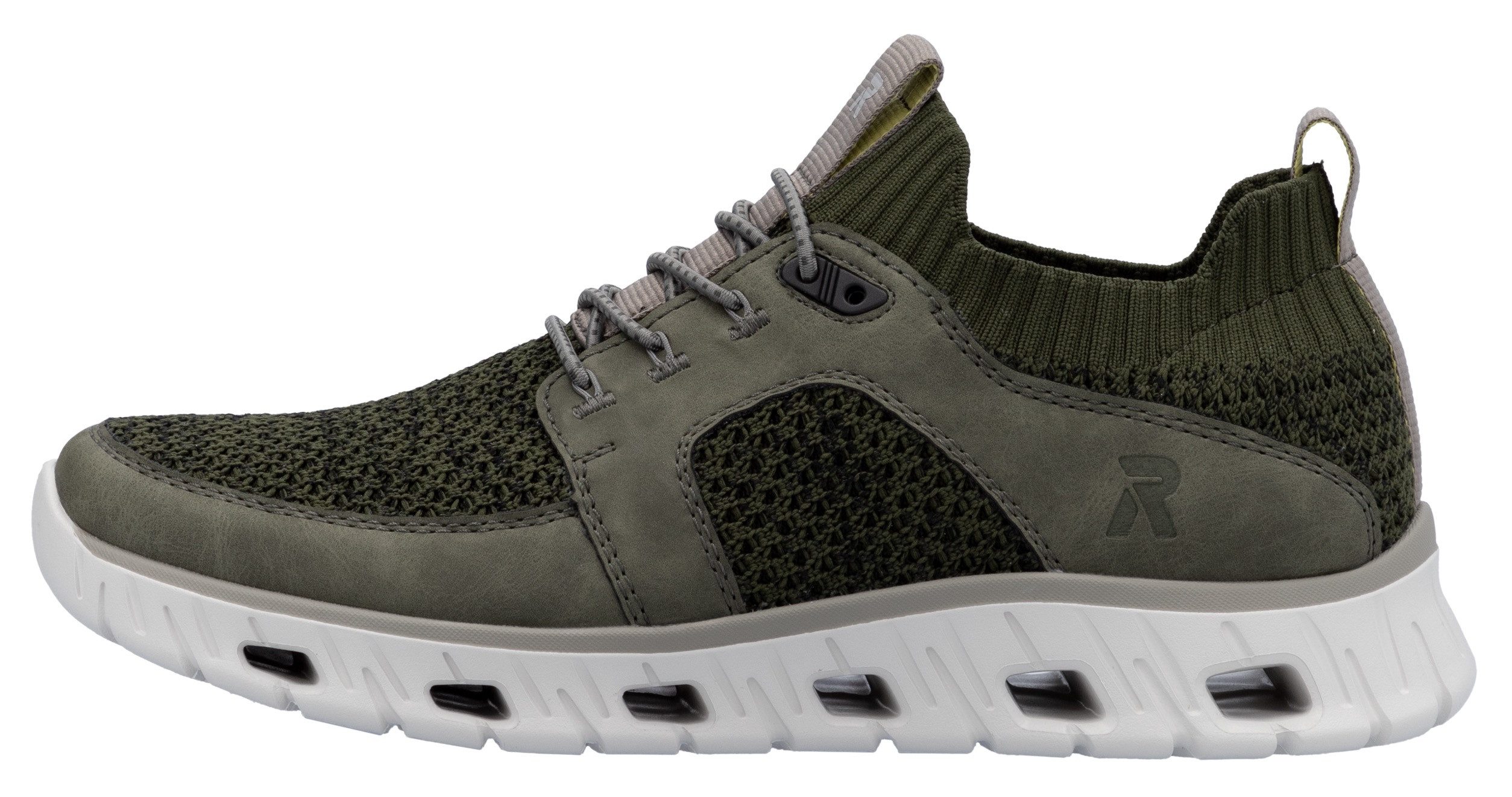 RIEKER Sport Slip-on sneakers , lage schoen, vrijetijdsschoen, slipper met modieuze loopzool